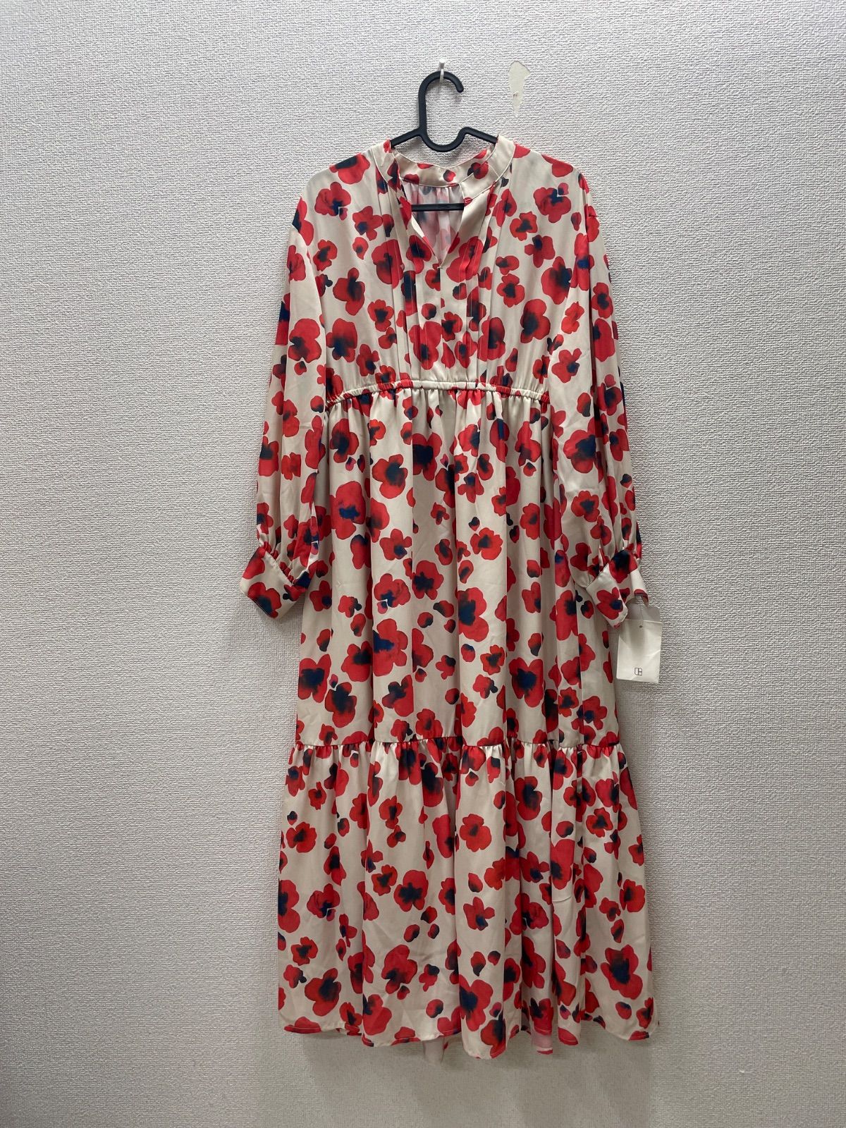 38. SIMPLICITE シンプリシテェ サンプリシテ 花柄ワンピース レッド