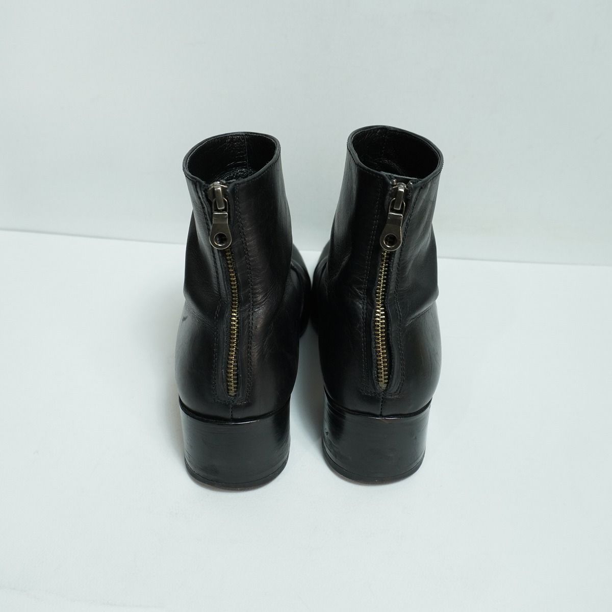 定番 PADRONE パドローネ BL BACK ZIP BOOTS WAX加工 バック ジップ 