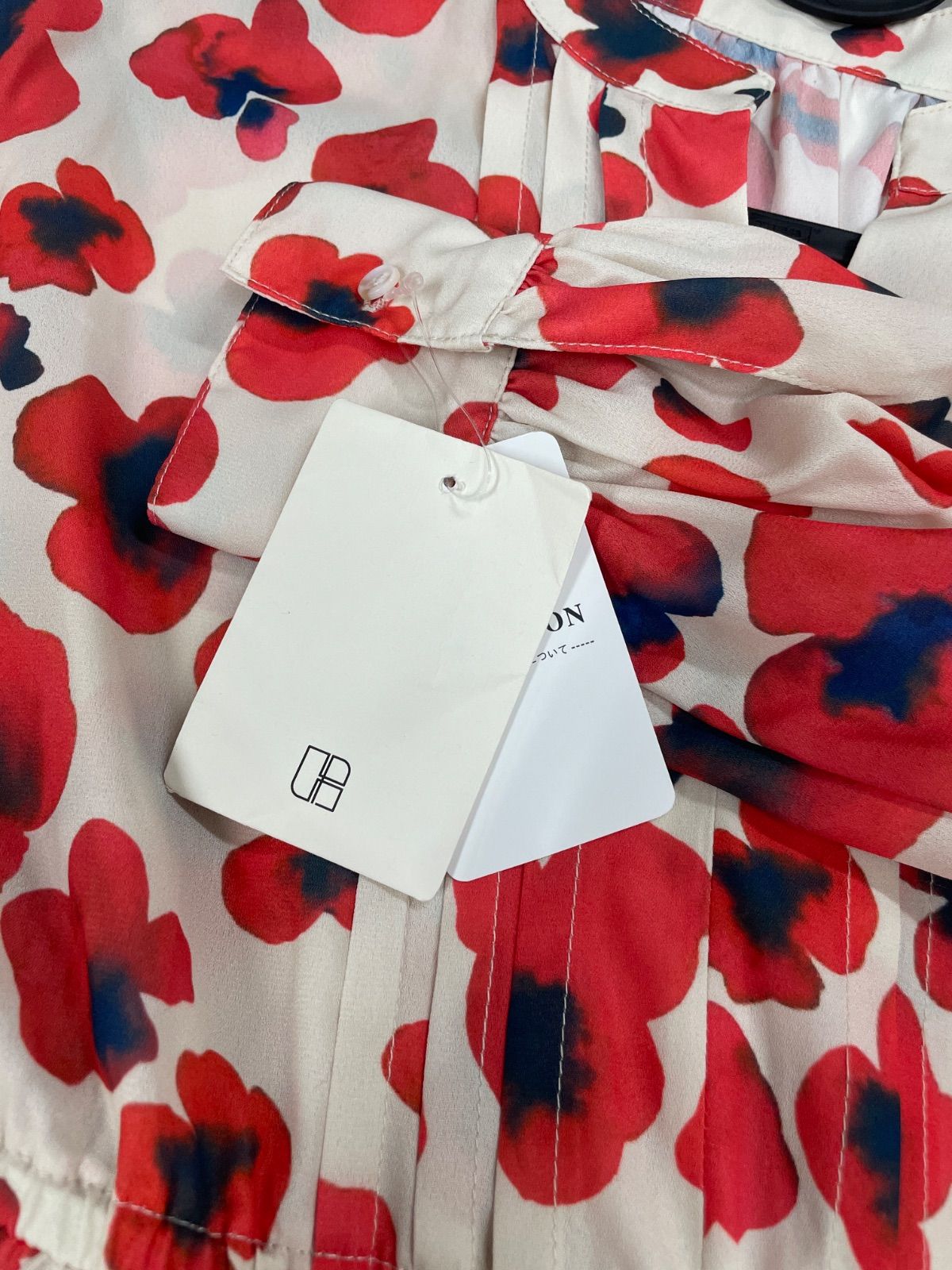 38. SIMPLICITE シンプリシテェ サンプリシテ 花柄ワンピース レッド