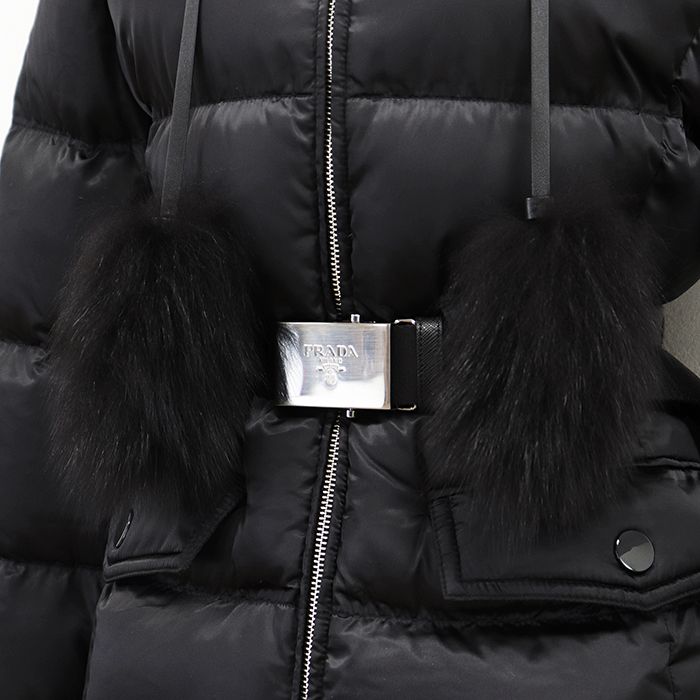 PRADA プラダ ダウンコート フォックスファー サイズ 38 レディース