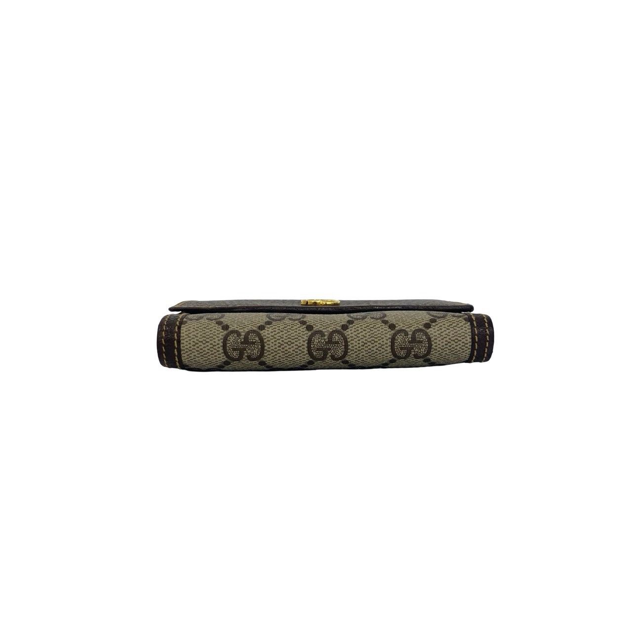 未使用保管品 GUCCI グッチ オールドグッチ GG ロゴ 柄 金具 レザー 本