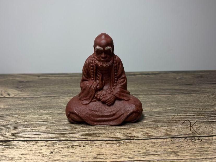宜興 紫砂 達磨 茶器 茶寵 茶玩 茶道具香道具 装飾品 工芸品 置物