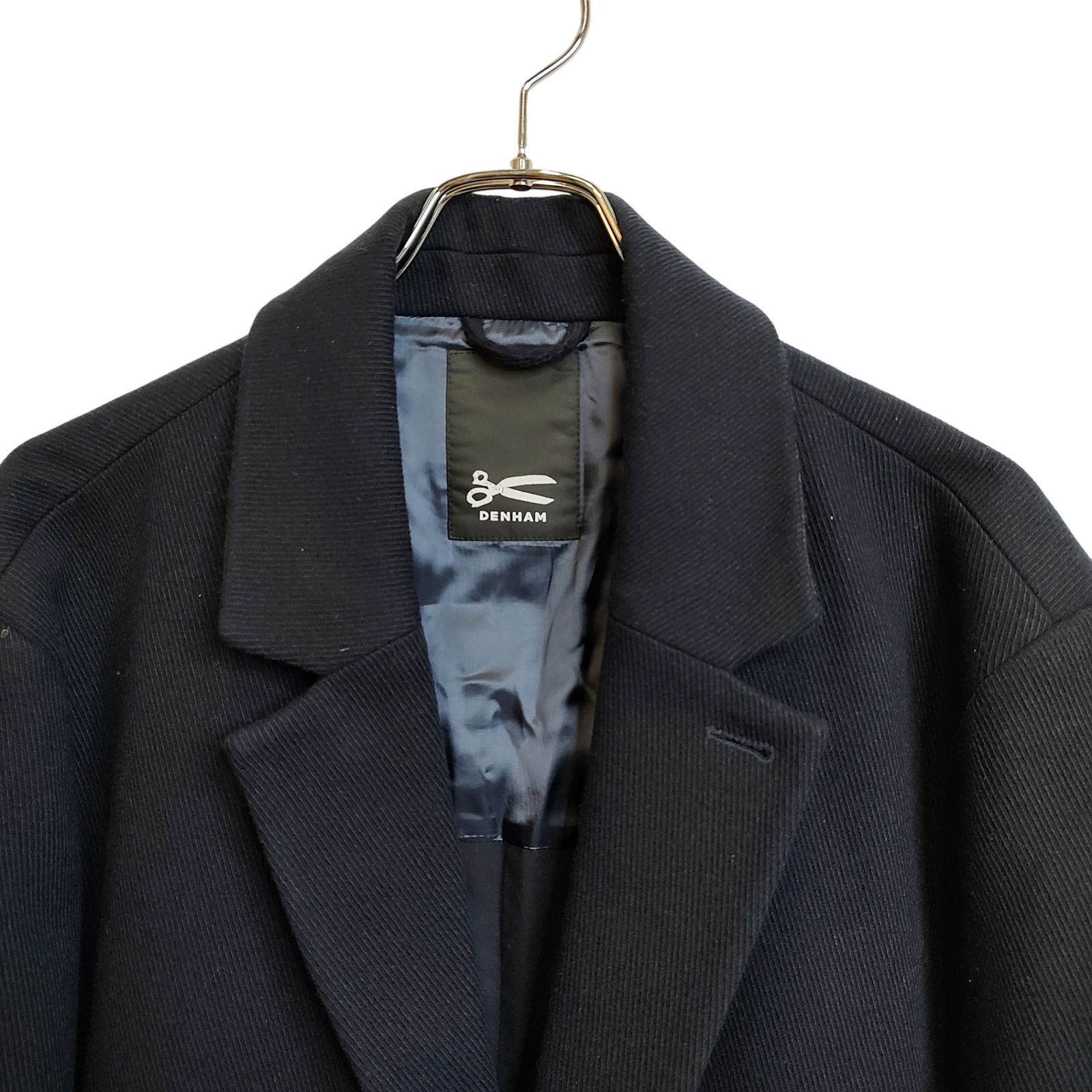 DENHAM デンハム ウール チェスター コート 27170-1-30004 XL ネイビー