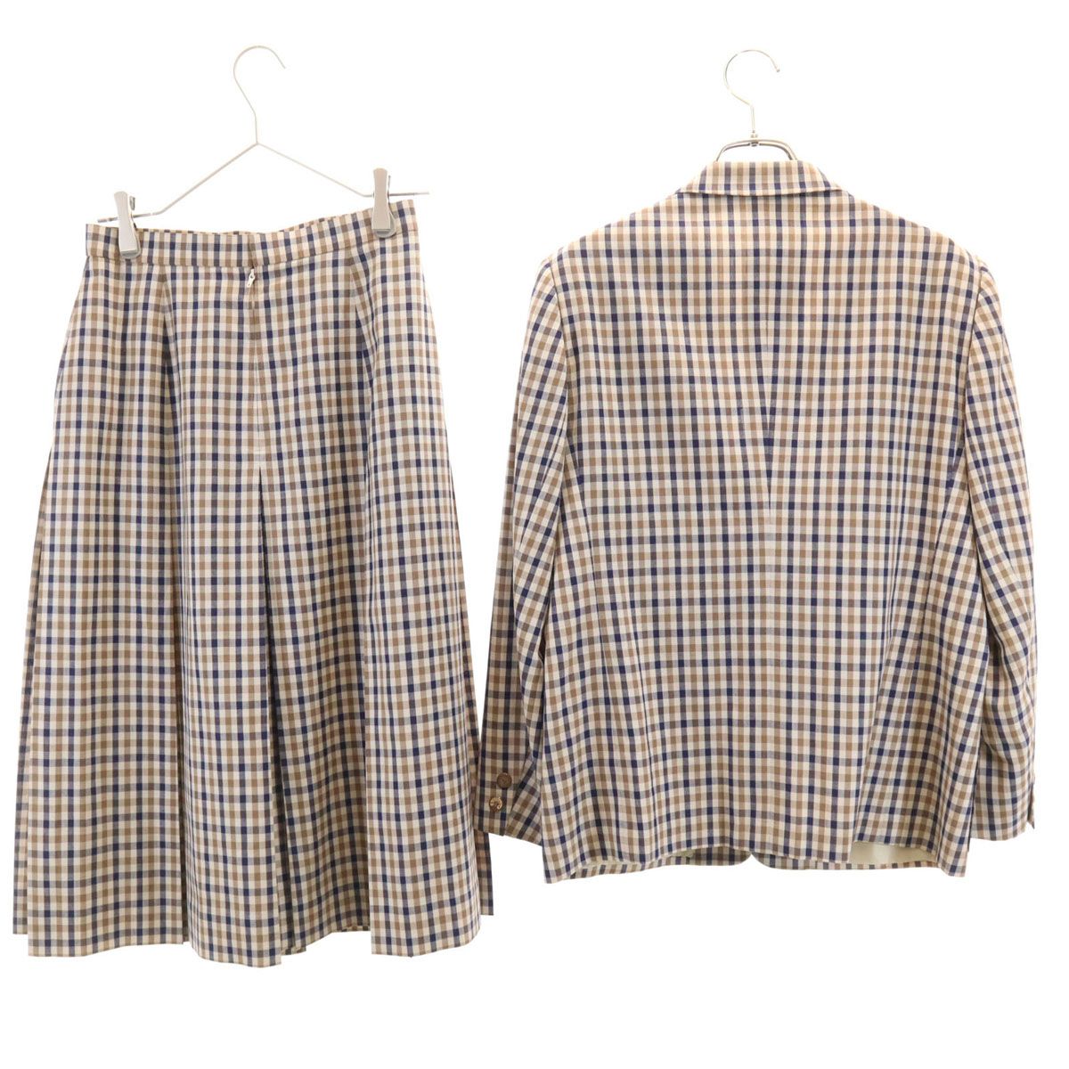 Aquascutum アクアスキュータム 80s 90s オールド スカートスーツ 上下