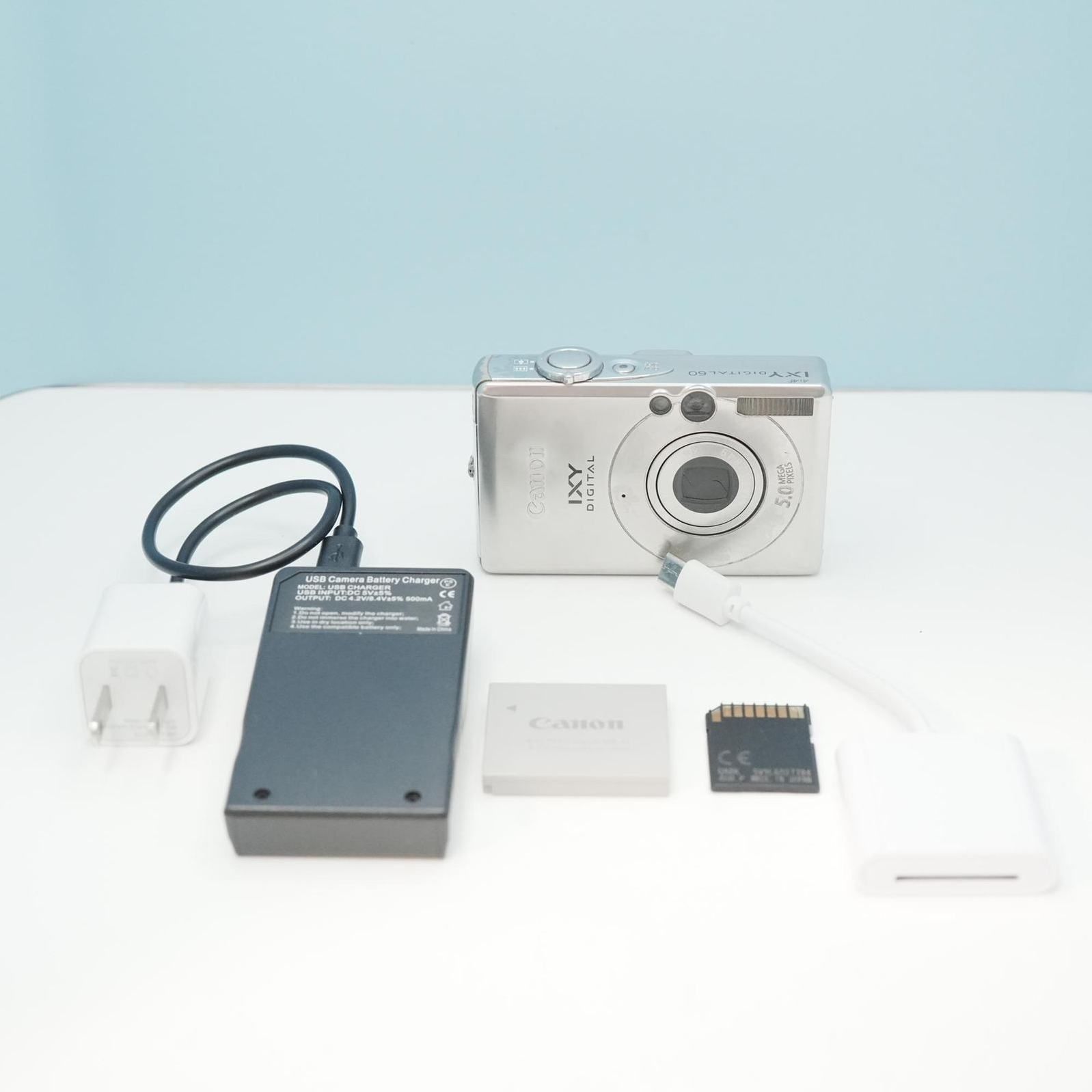 Canon IXY DIGITAL 60 デジカメ スマホ転送OK フルセット シロクマ