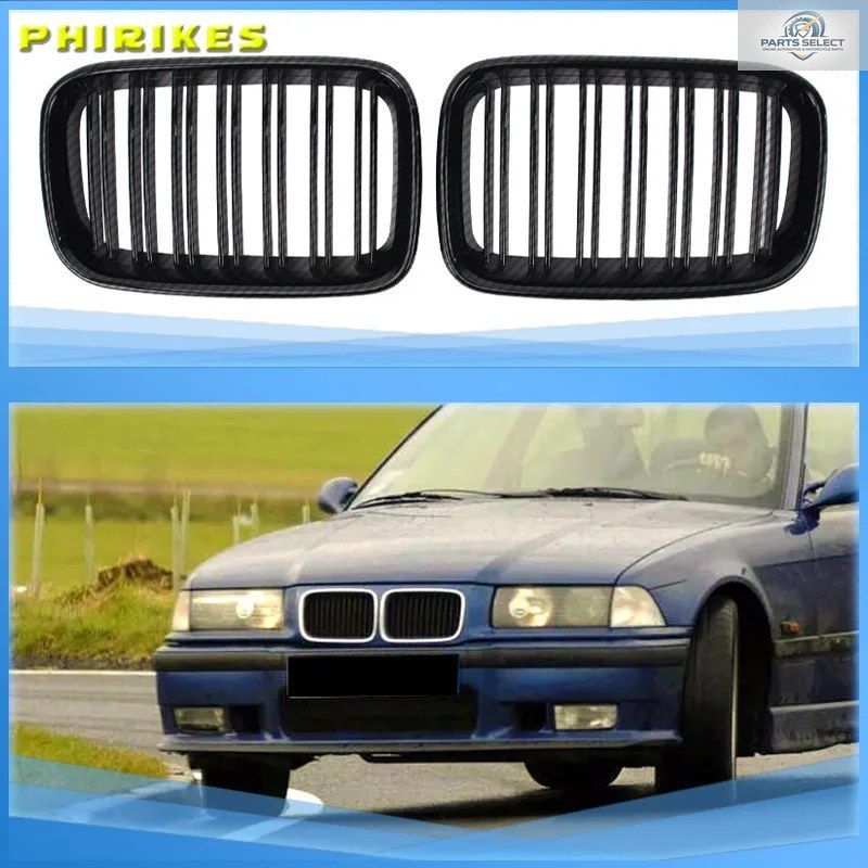 ラジエーターグリル ダブルラインスタイル フロントバンパーグリル BMW 3シリーズ E36 318i 325i M3 1992-1996 レーシンググリル