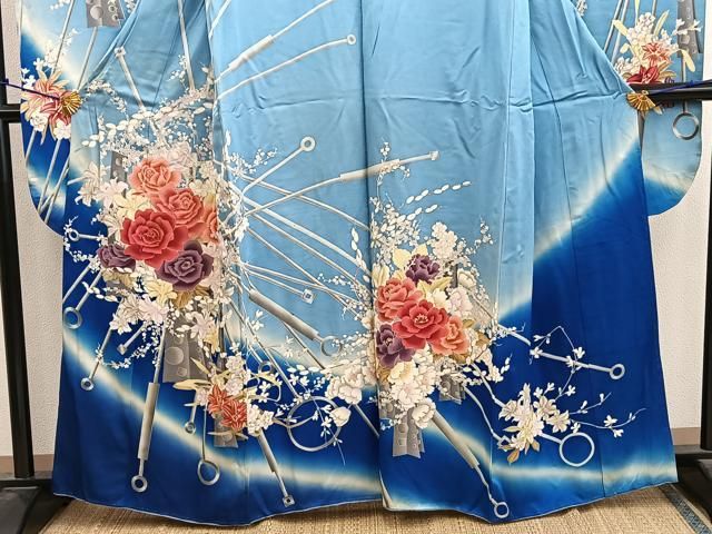 平和屋着物○豪華振袖 総絞り 薔薇 バラ 正絹 逸品 DABC2586ud 平和屋着物