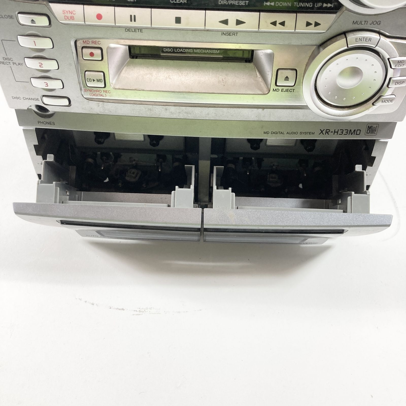 ☆ aiwa アイワ MD/CD/カセット ミニコンポ XR-H33MD 本体のみ 部品