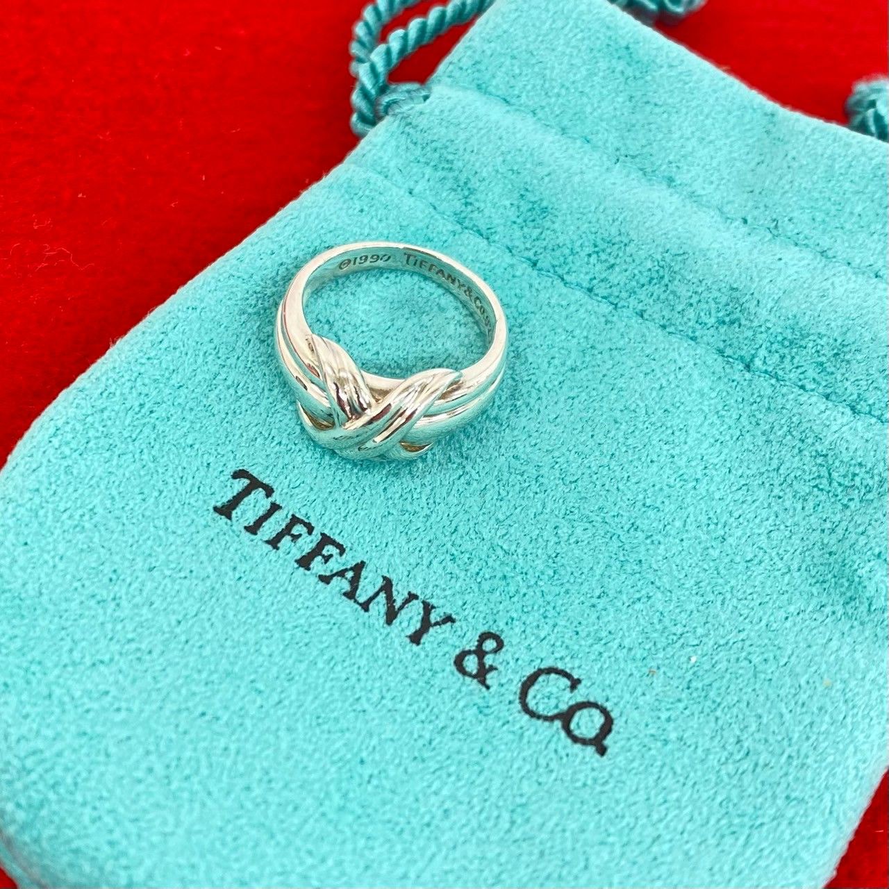 極 美品 袋付き TIFFANY&Co. ティファニー シグネチャー リング