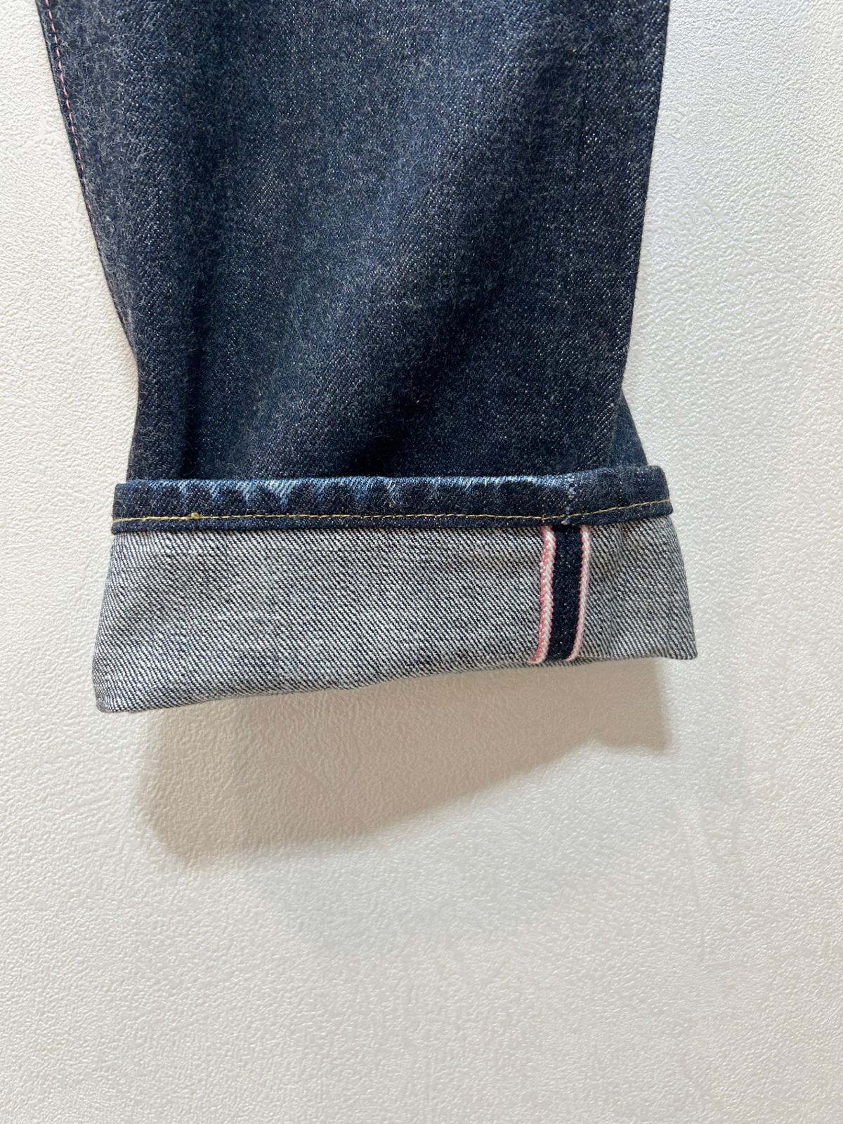 桃太郎ジーンズ W34 出陣 ナローテーパードジップフライデニムパンツ