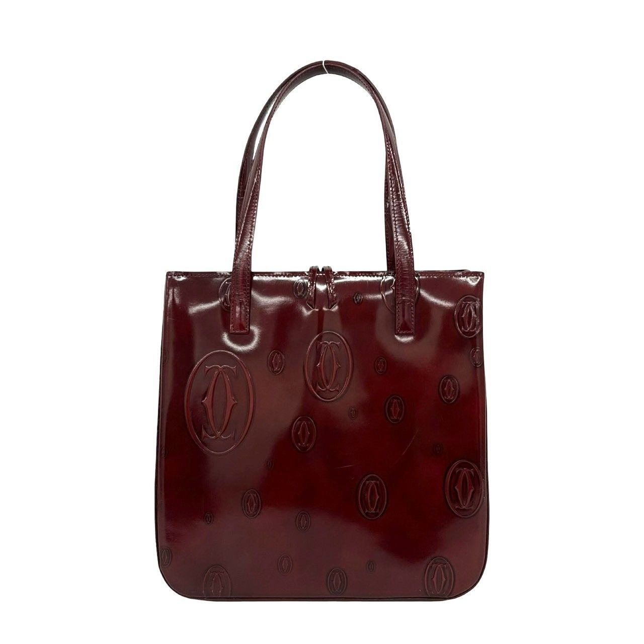 極 美品 CARTIER カルティエ ハッピーバースデー ロゴ エンボス