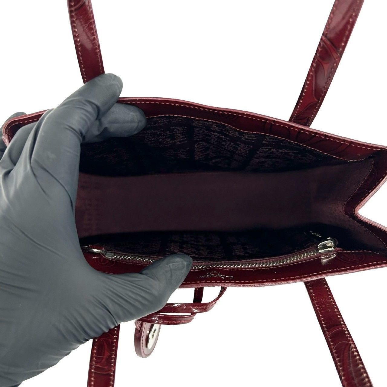 極 美品 CARTIER カルティエ ハッピーバースデー ロゴ エンボス