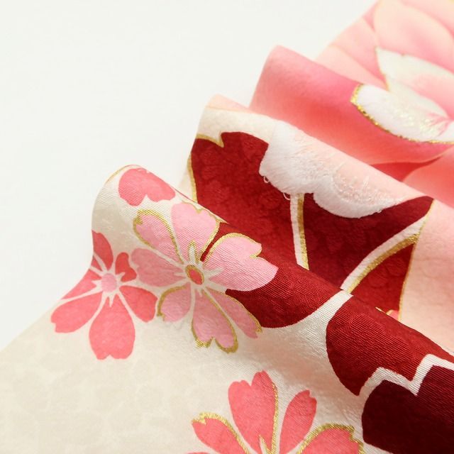 桜⭐︎カラフル絞り着物等⭐︎11点⭐︎まとめ売り⭐︎正絹着物リメイクハンドメイド 百華Y5666 美品 トールサイズ 着物 正絹 桜 手縫い仕立て 成人式 振袖