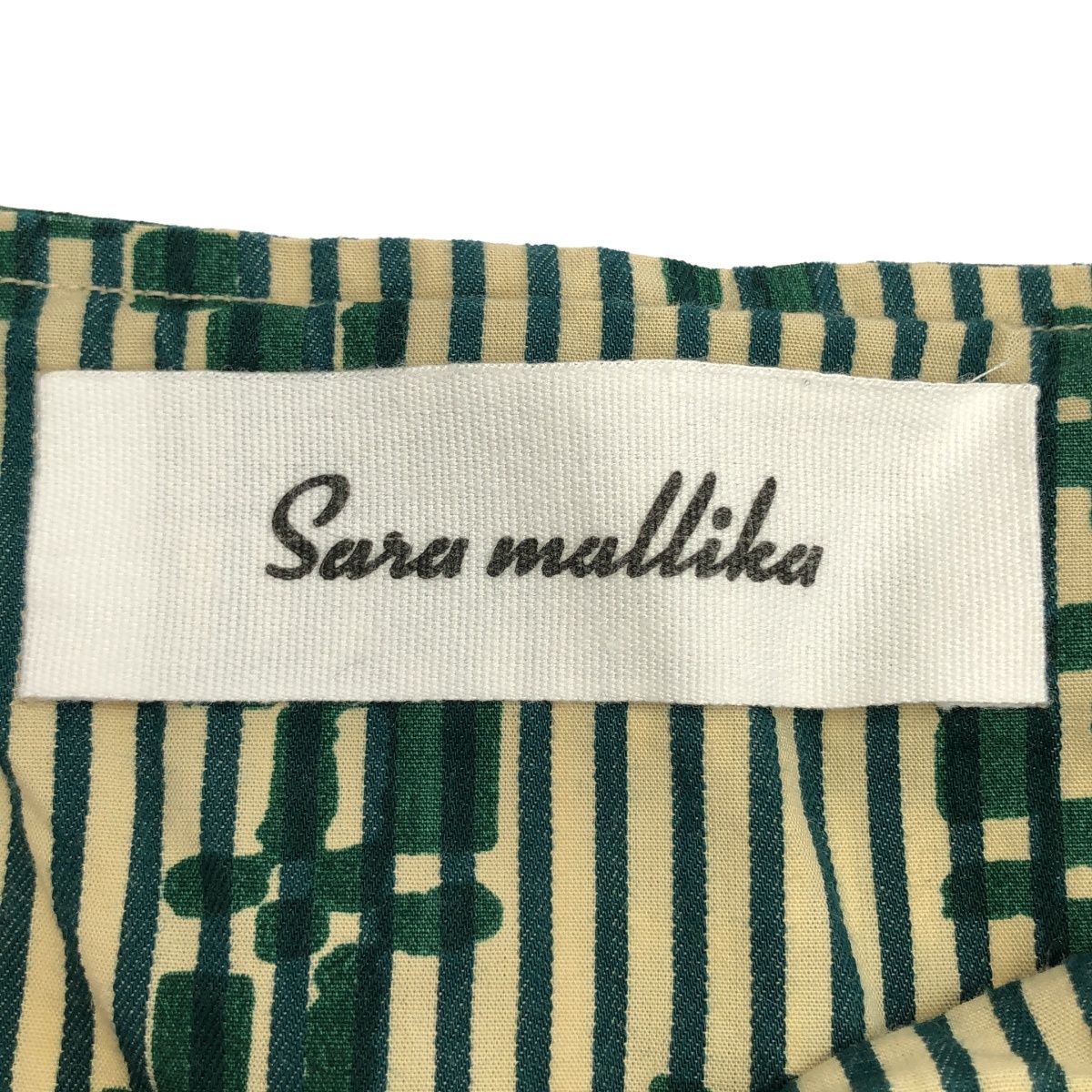 sara mallika サラ マリカ SAMPLE/26SS Cotton Flower Signal Print