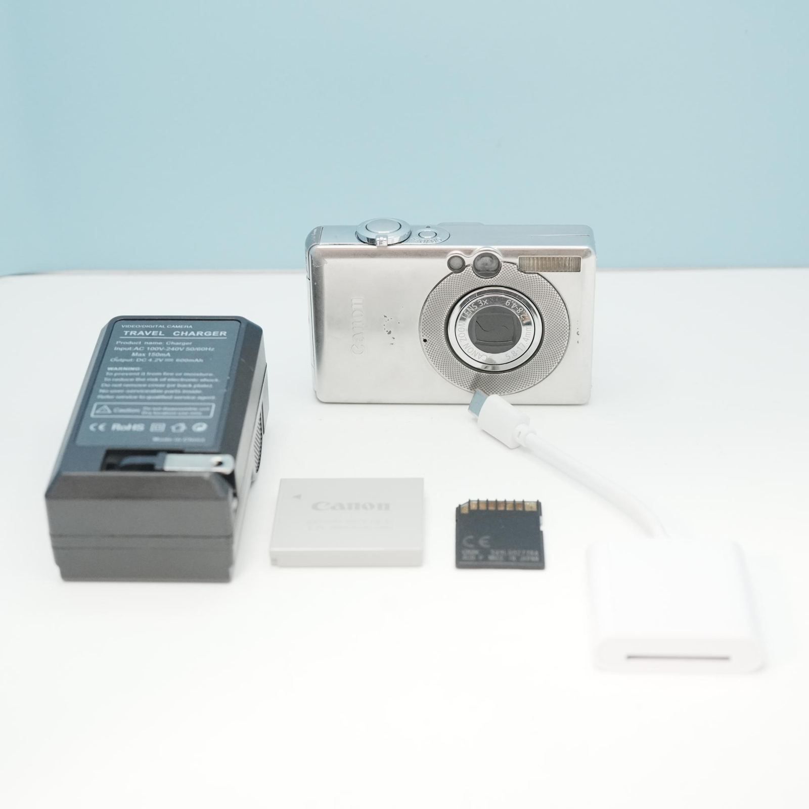 Canon IXY DIGITAL 50 デジカメ スマホ転送OK フルセット シロクマ