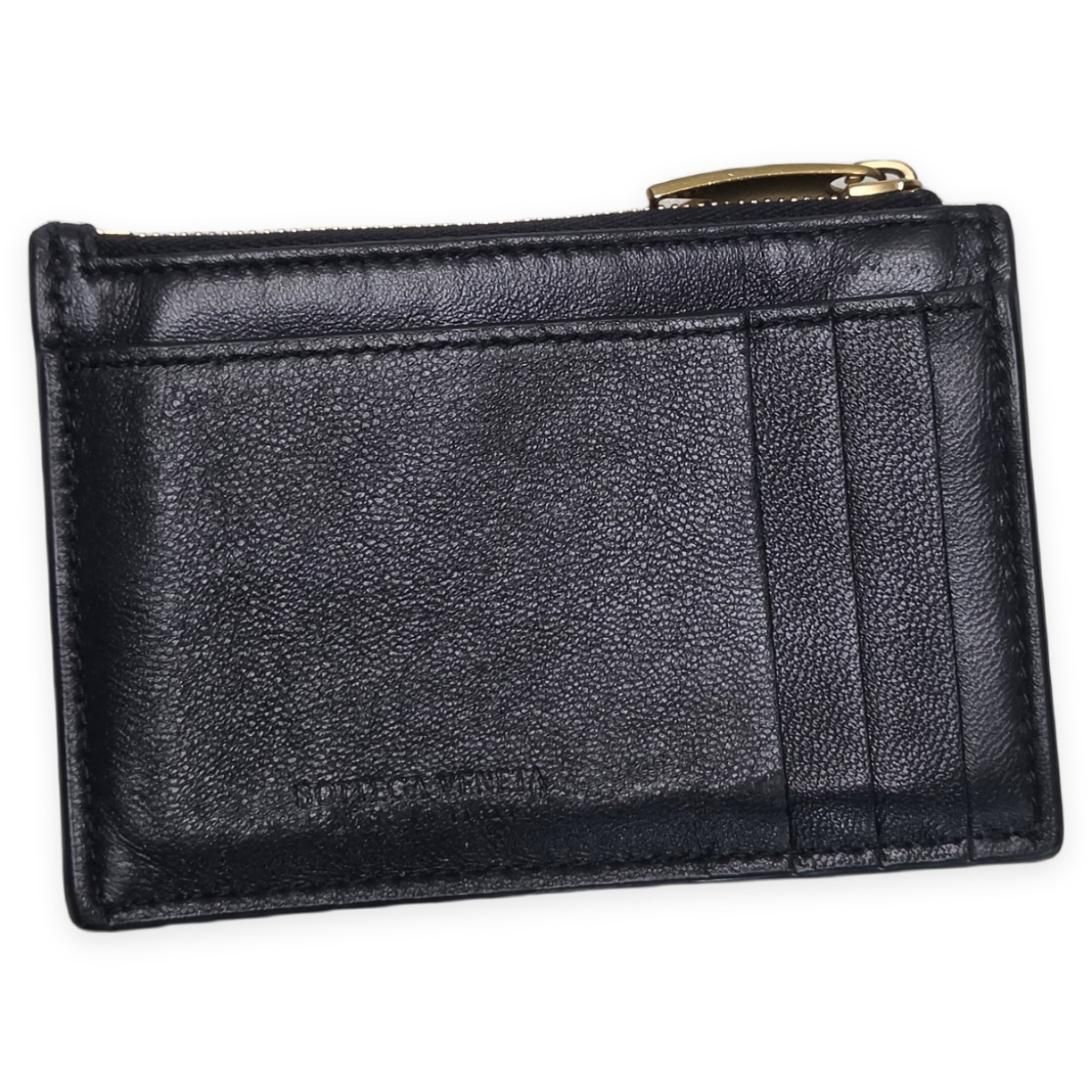 未使用級】ボッテガヴェネタ　小銭入れ　ケース　マキシイントレチャート　青系 正規保証】BOTTEGA VENETA ボッテガヴェネタ カセット マキシイントレ