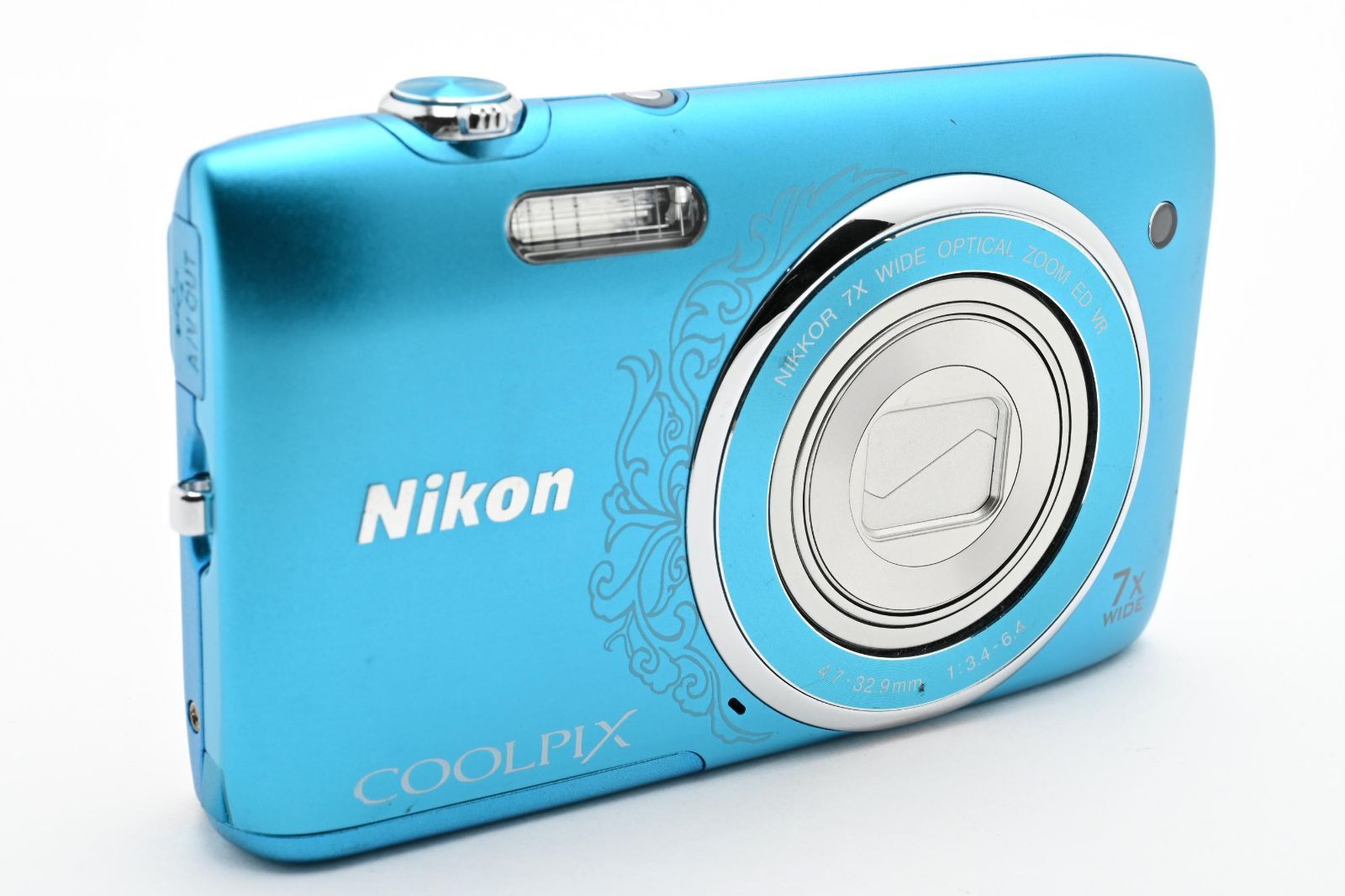 ☆訳あり外観美品☆ ニコン NIKON COOLPIX S3500 ブルー #5935W0943