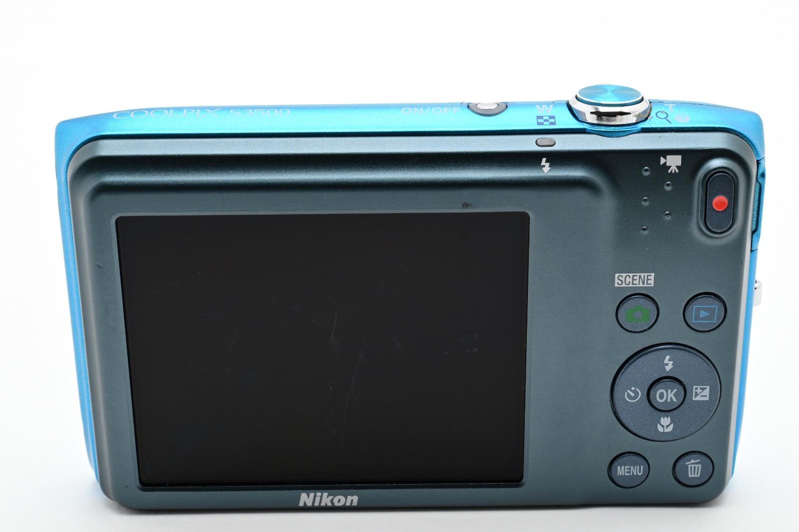 ☆訳あり外観美品☆ ニコン NIKON COOLPIX S3500 ブルー #5935W0943