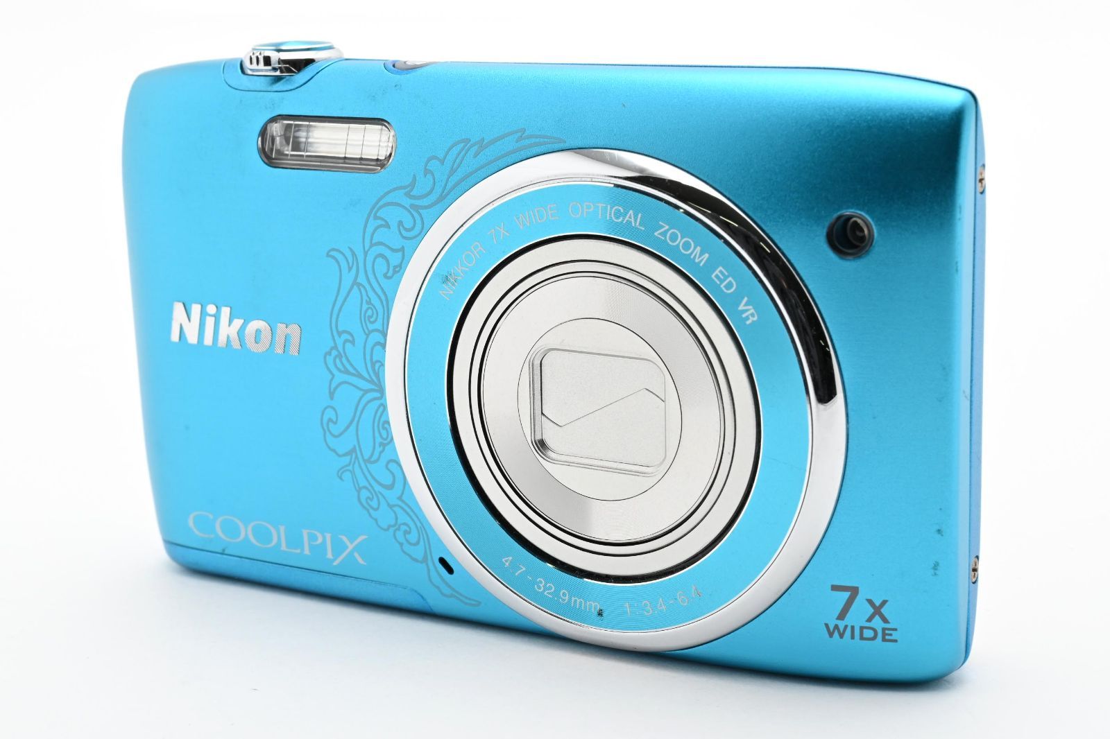 ☆訳あり外観美品☆ ニコン NIKON COOLPIX S3500 ブルー #5935W0943