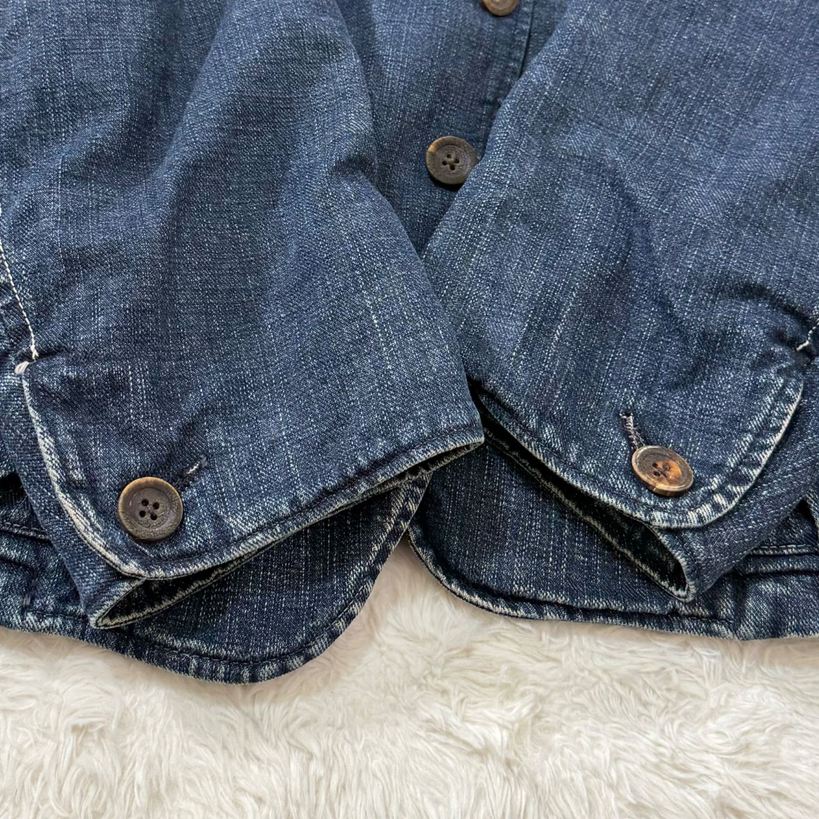 45R 45rpm R刺繍 デニム カバーオール ジャケット 大きいサイズ 45R