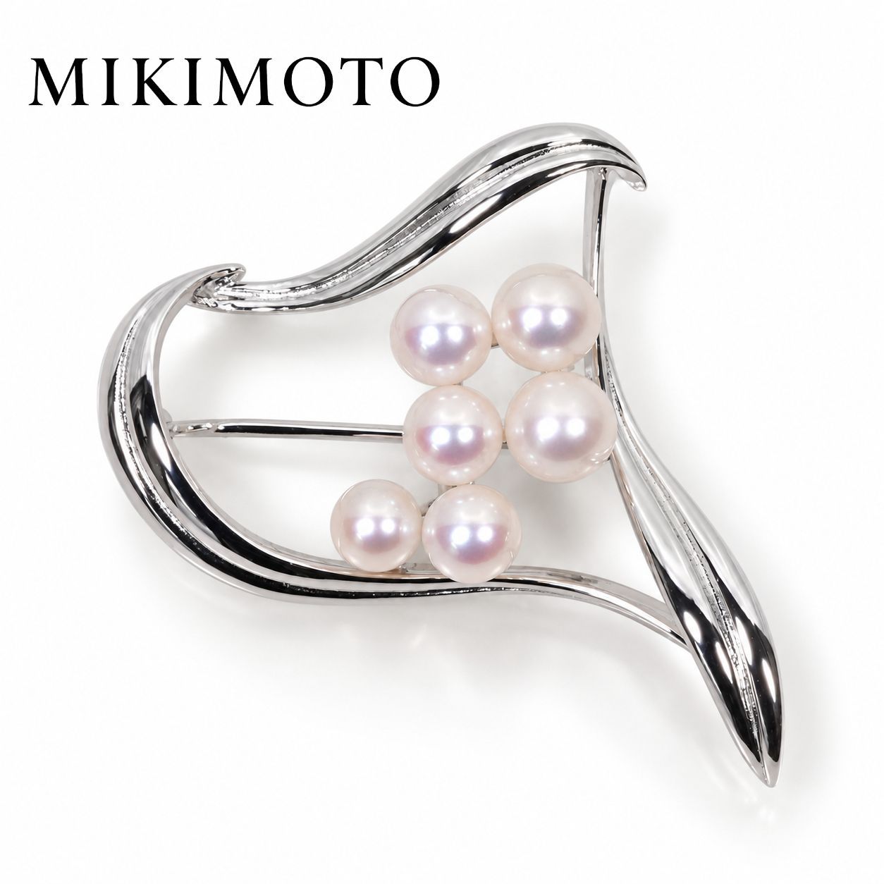 ミキモト シルバー ベビーパール ブローチ 6珠 MIKIMOTO /26-2233