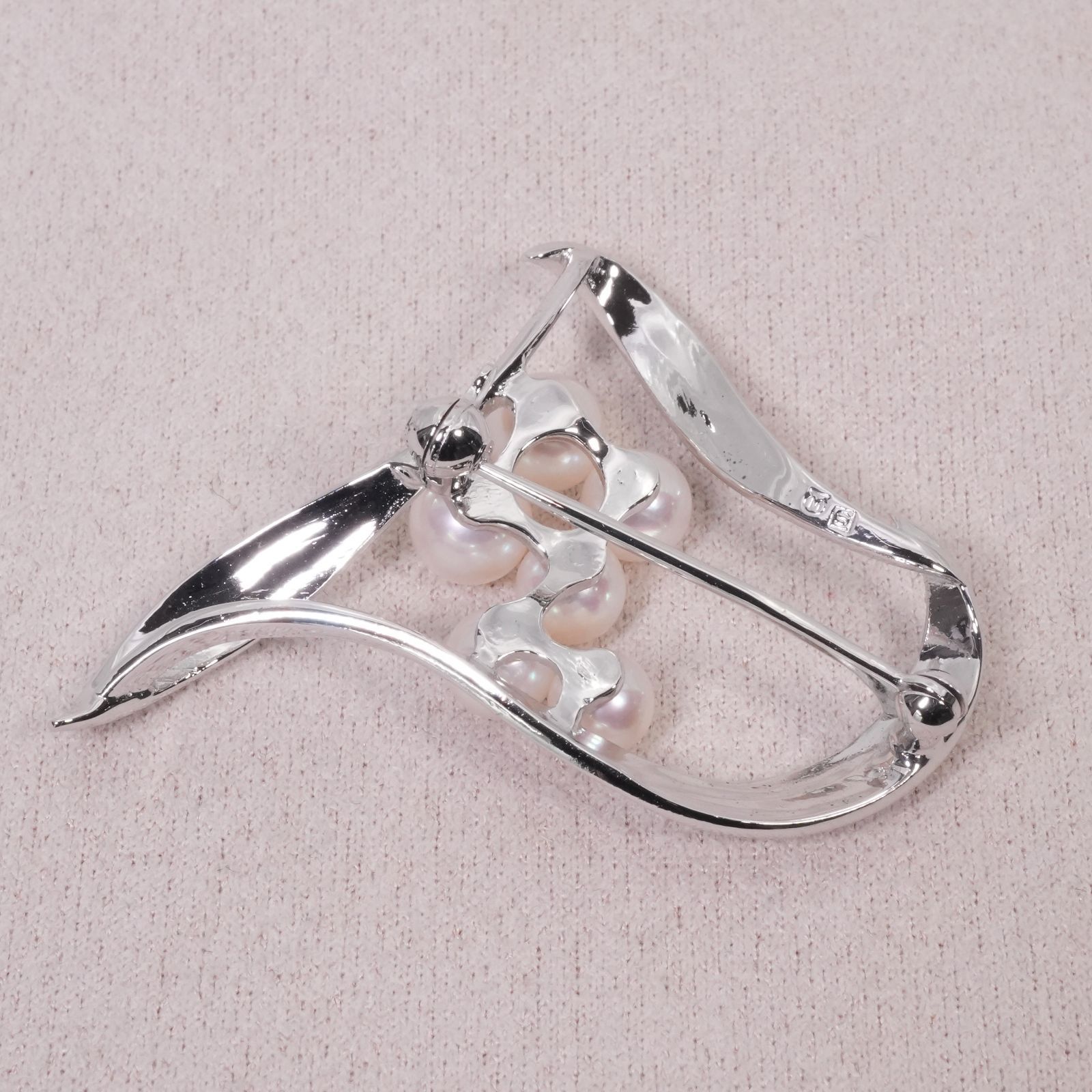 ミキモト シルバー ベビーパール ブローチ 6珠 MIKIMOTO /26-2233