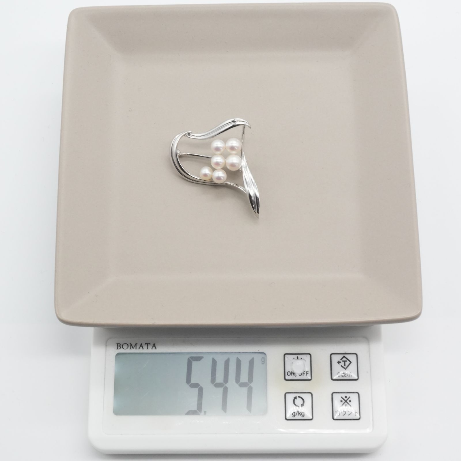 ミキモト シルバー ベビーパール ブローチ 6珠 MIKIMOTO /26-2233