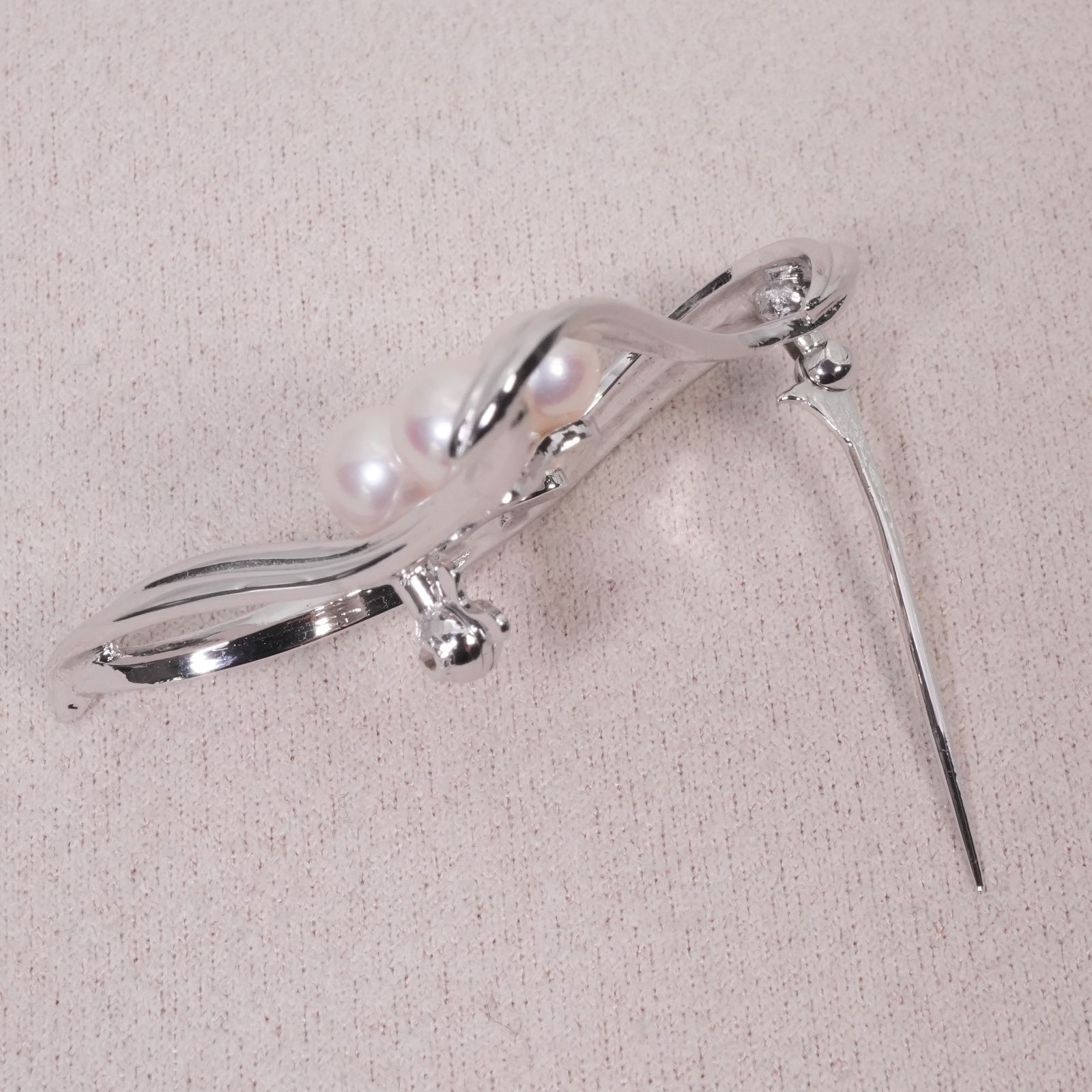 ミキモト シルバー ベビーパール ブローチ 6珠 MIKIMOTO /26-2233