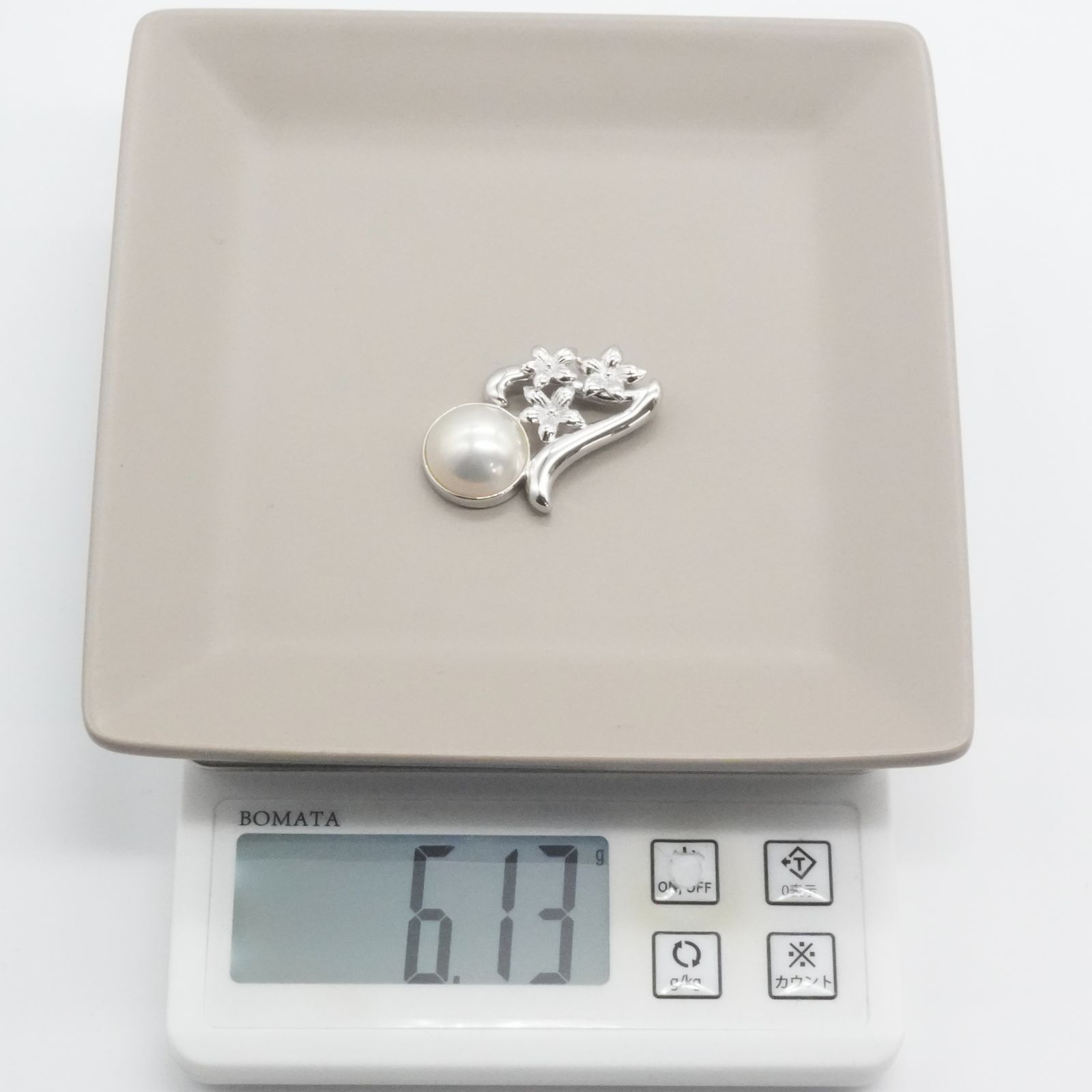 美品 タサキ マベパール シルバー ネックレストップ TASAKI ペンダント