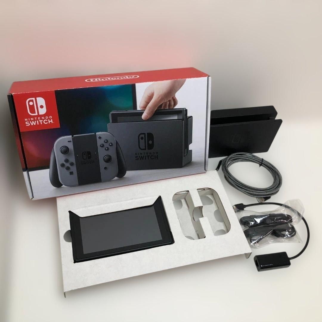 任天堂 Nintendo Switch 初期型 HAC-001 本体 純正ドック 元箱 LAN
