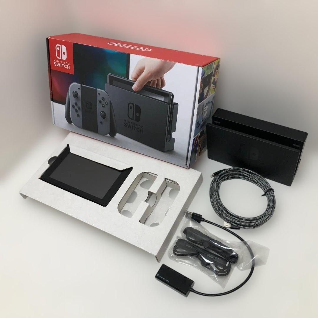 任天堂 Nintendo Switch 初期型 HAC-001 本体 純正ドック 元箱 LAN
