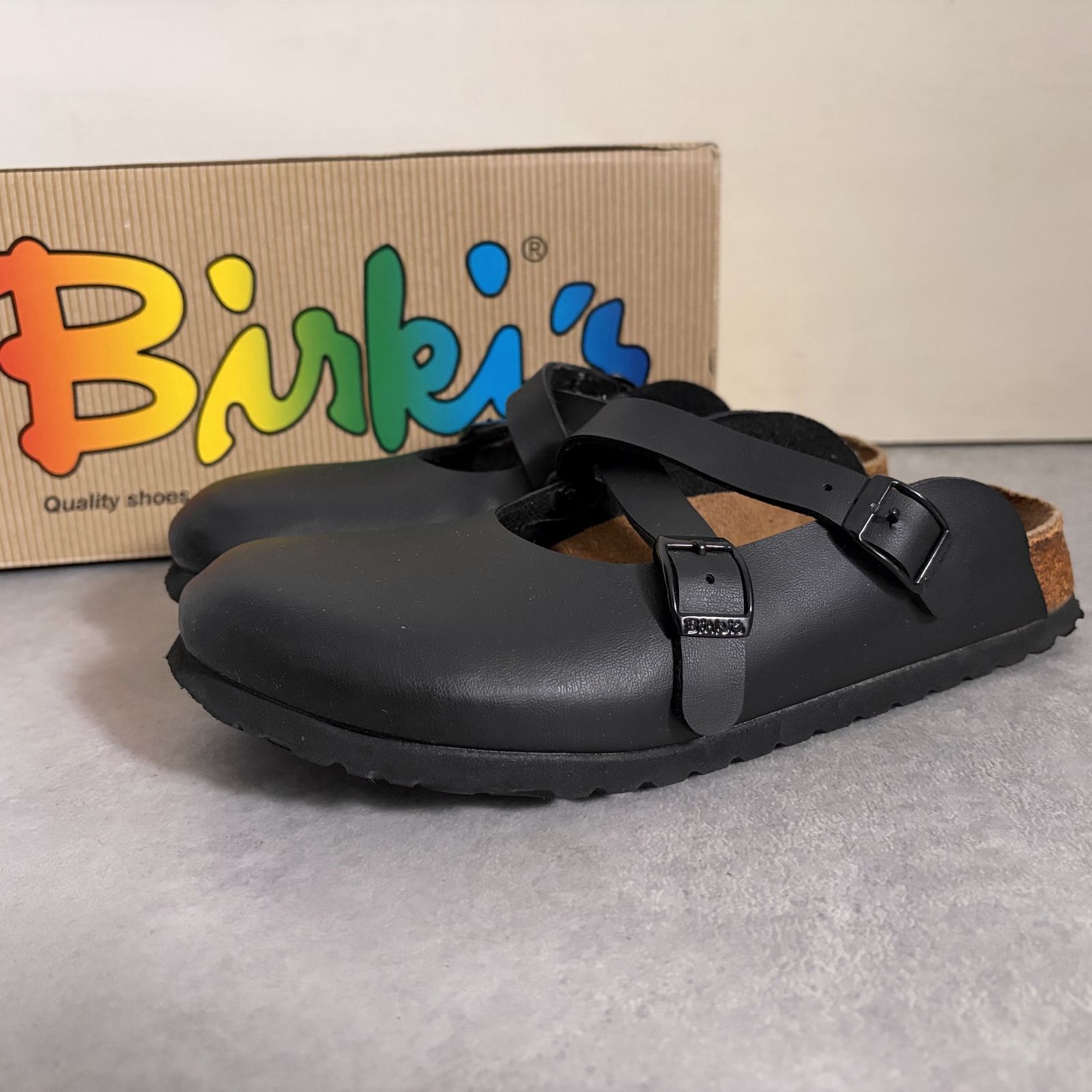 美品 定価1.6万 BIRKENSTOCK Birki's 24.5cm ROWLEY ローリー レザー