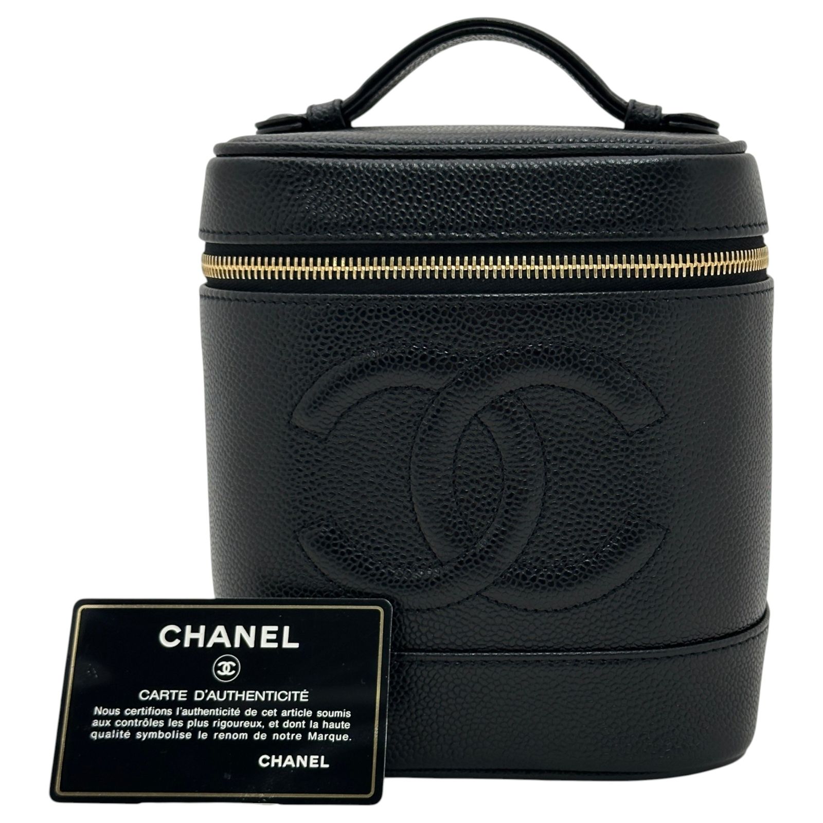 【中古】シャネル バニティバッグ キャビアスキン ココマーク ロゴ ブラック ゴールド金具 ポーチ Aランク ch46116vs 98,340円