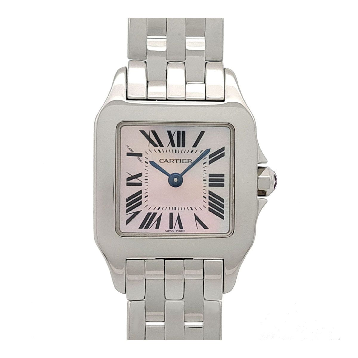 カルティエ サントス ドゥモワゼル ウォッチ SM W25075Z5 クオーツ ステンレススティール レディース CARTIER【中古】 【時計】