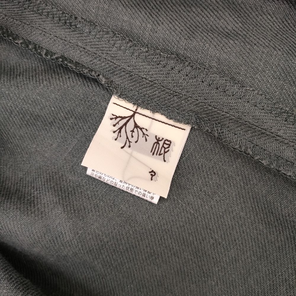 根々 麻 リネン 石見銀山 群言堂 ノースリーブ フレンチスリーブ V