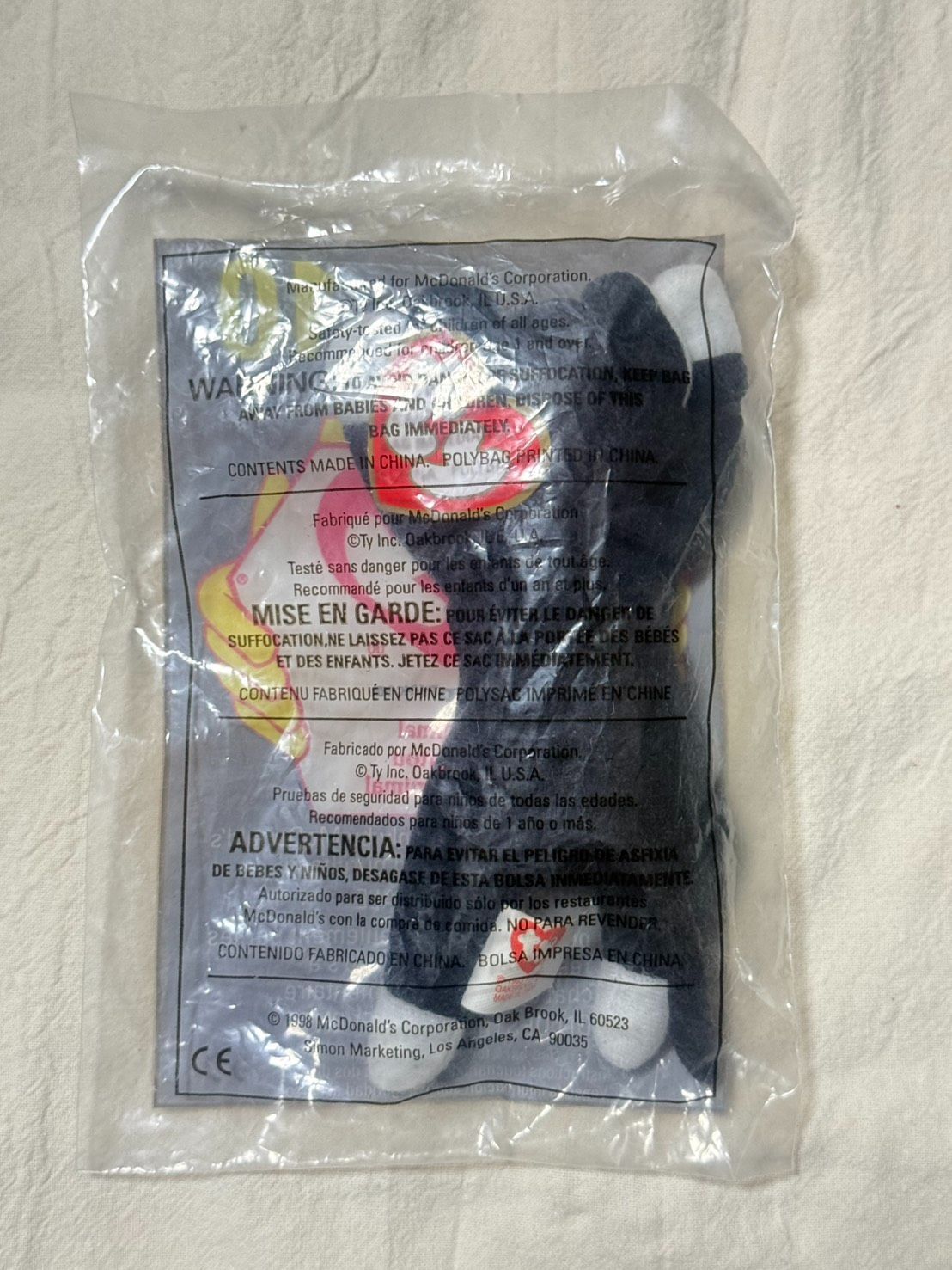 TY】マクドナルド ハッピーミール Beanie Babies No.10 未開封 USA