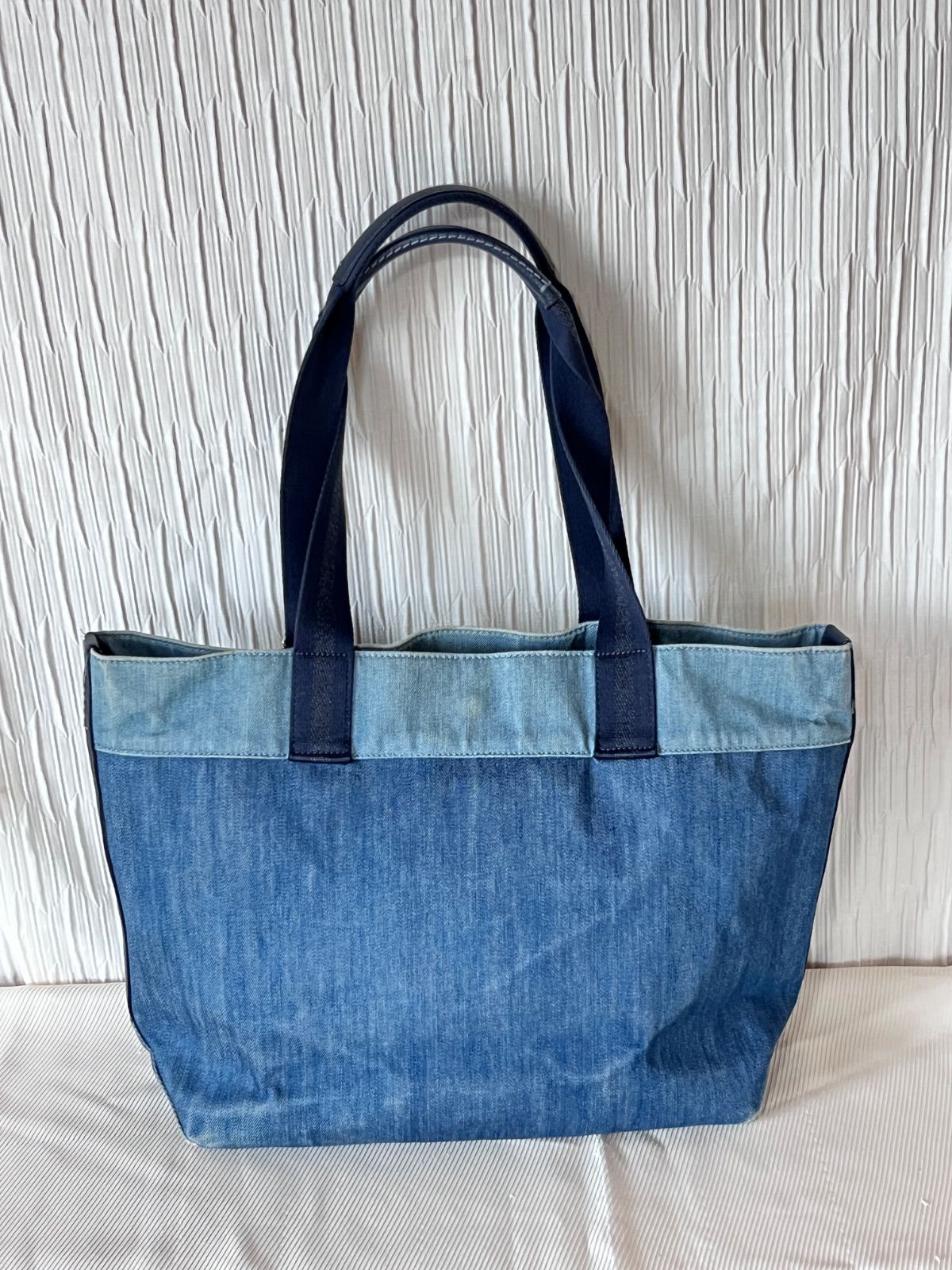 COACH コーチ デニム トートバッグ 馬車ロゴ 91131 チャーム付き