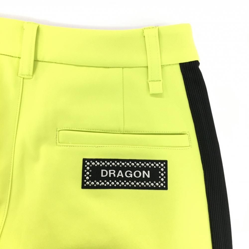新品】ダンスウィズドラゴン パンツ ライムグリーン×黒 サイド・内腿