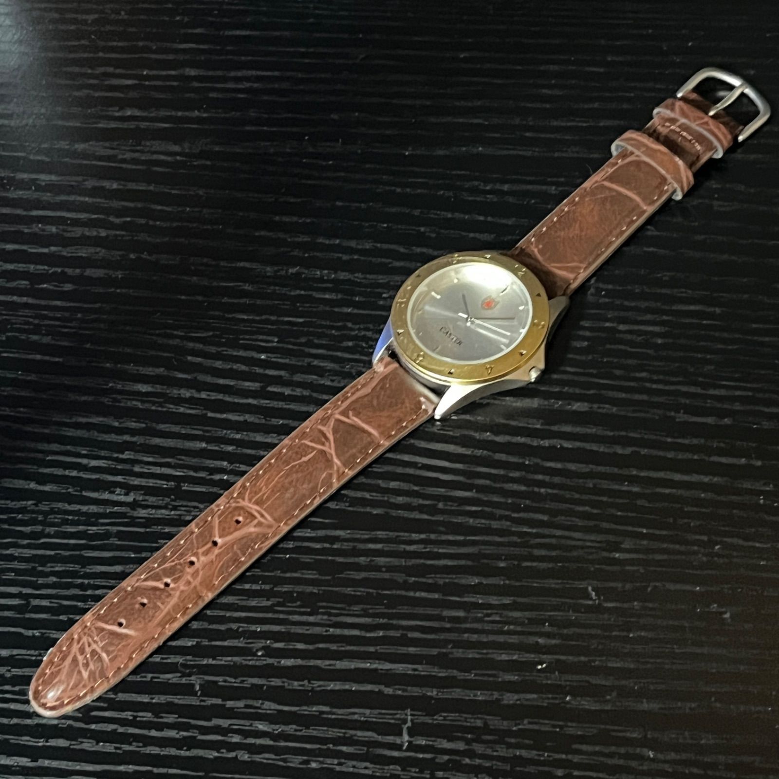 稼働品】 CASTER キャスター アナログ クォーツ腕時計 電池交換済み