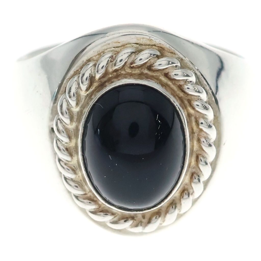 WAKAN SILVER SMITH Oval signet ring 極美品 WAKAN SILVER SMITH (ワカンシルバースミス) Oval Signet Ring Black