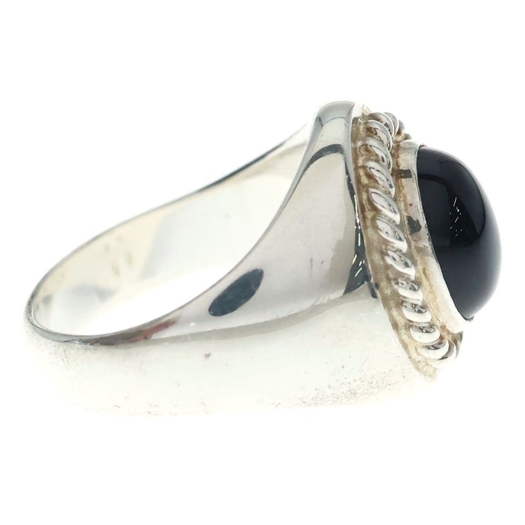 WAKAN SILVER SMITH (ワカンシルバースミス) Oval Signet Ring Black