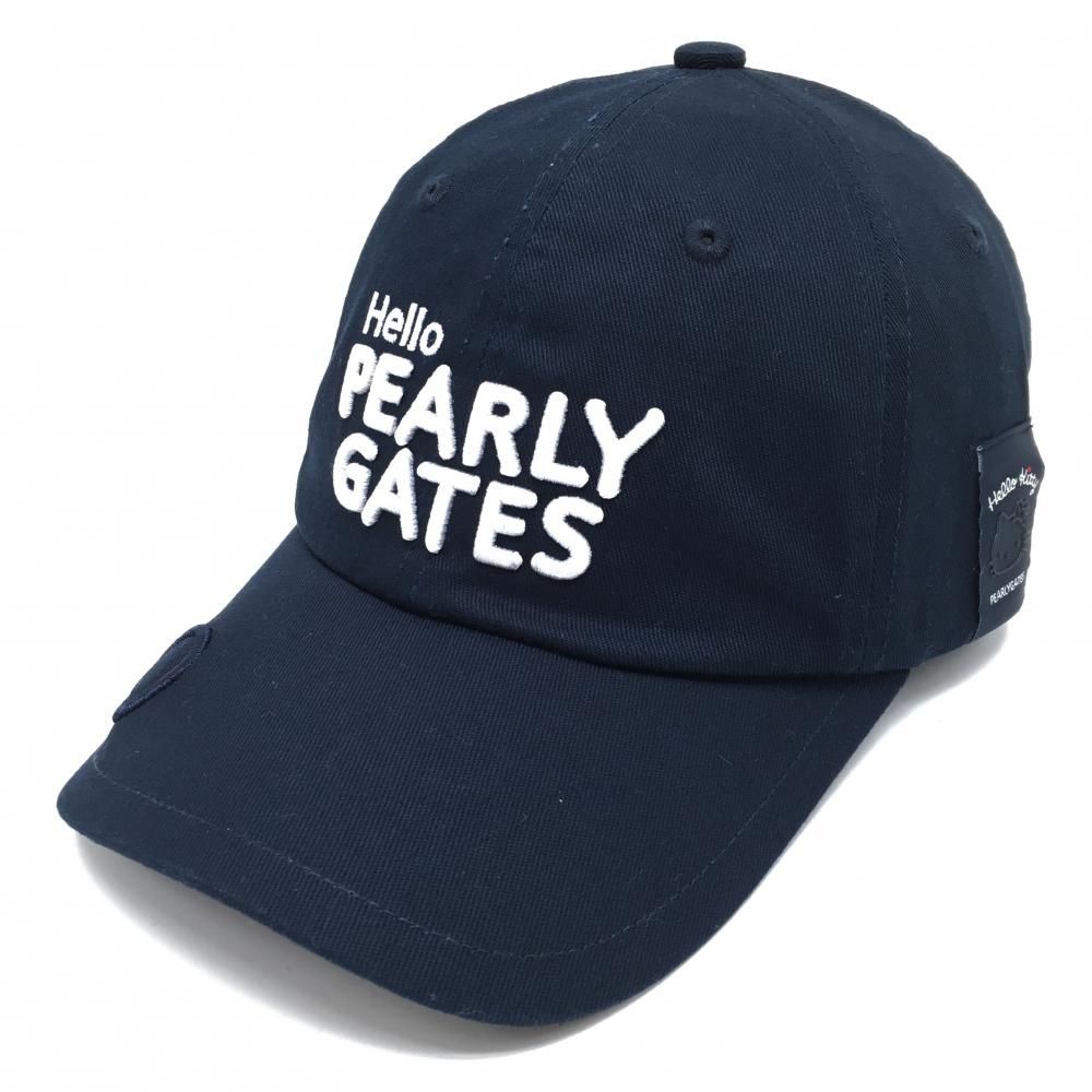 PEARLY GATES Hello Kitty キャップ ネイビー 新品】パーリーゲイツ×HELLOKITTY キャップ ネイビー キティちゃん FR