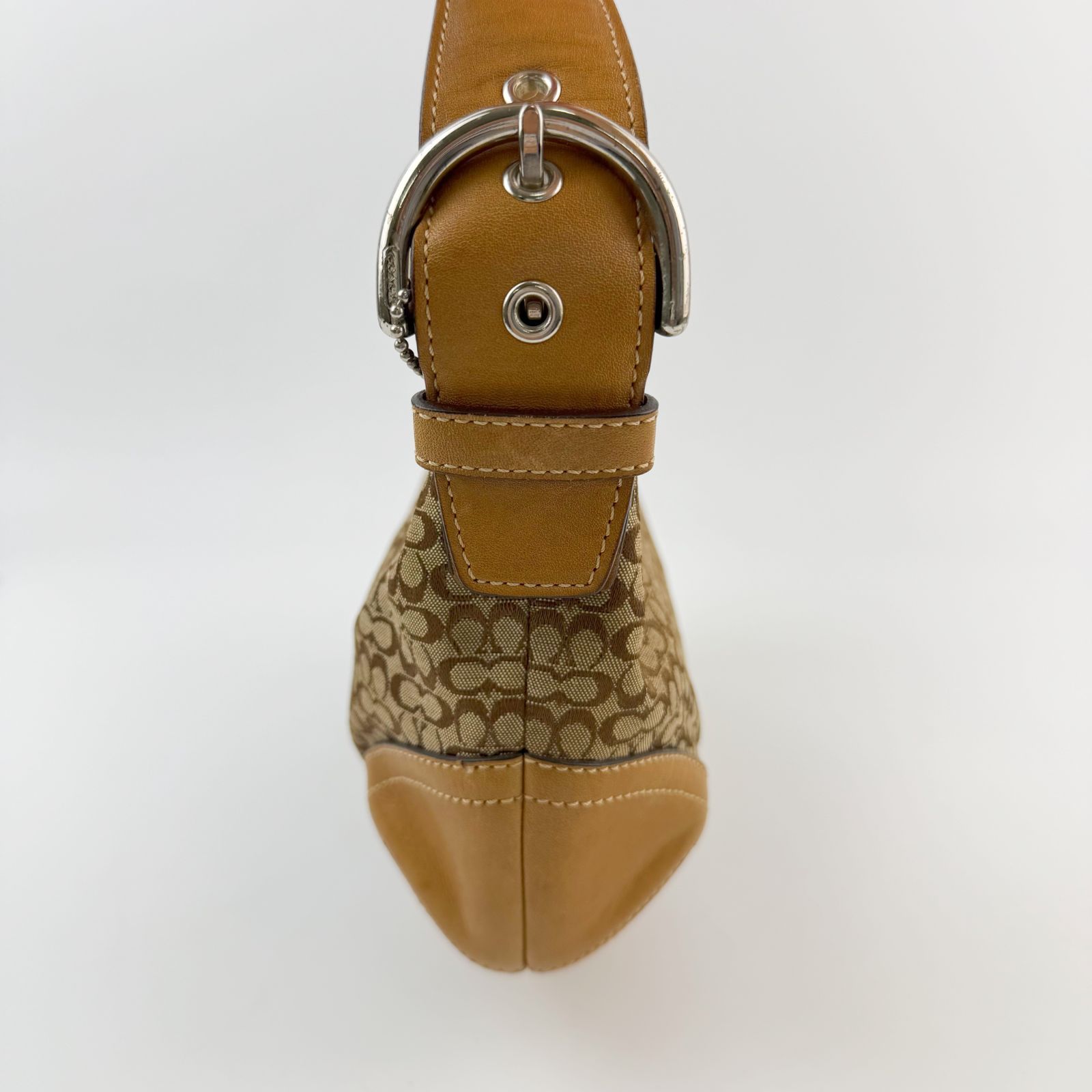 中古】COACH コーチ 6351 ミニシグネチャー ホーボー ショルダーバッグ