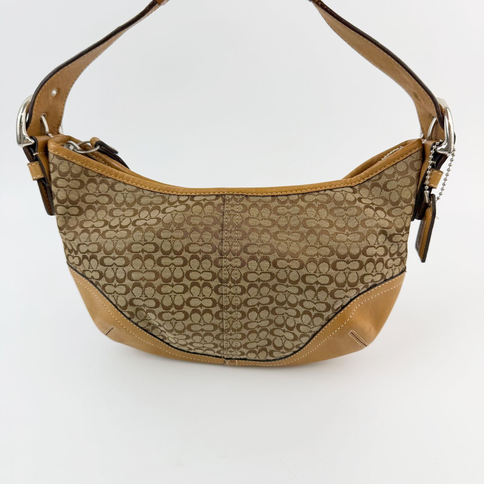 中古】COACH コーチ 6351 ミニシグネチャー ホーボー ショルダーバッグ