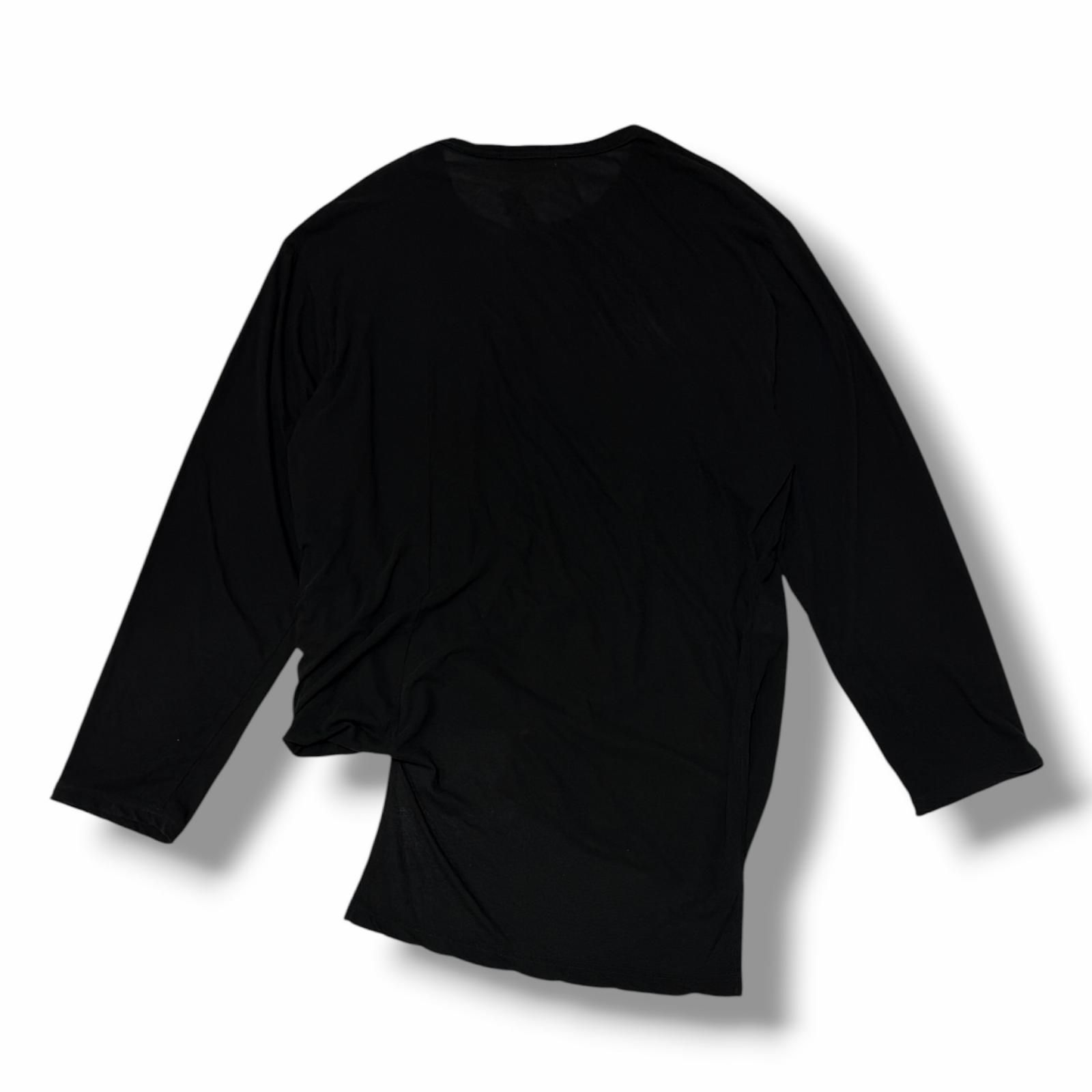 参考上代42900円 未使用 Yohji Yamamoto 2強撚ガス焼き天竺 アシメ裾