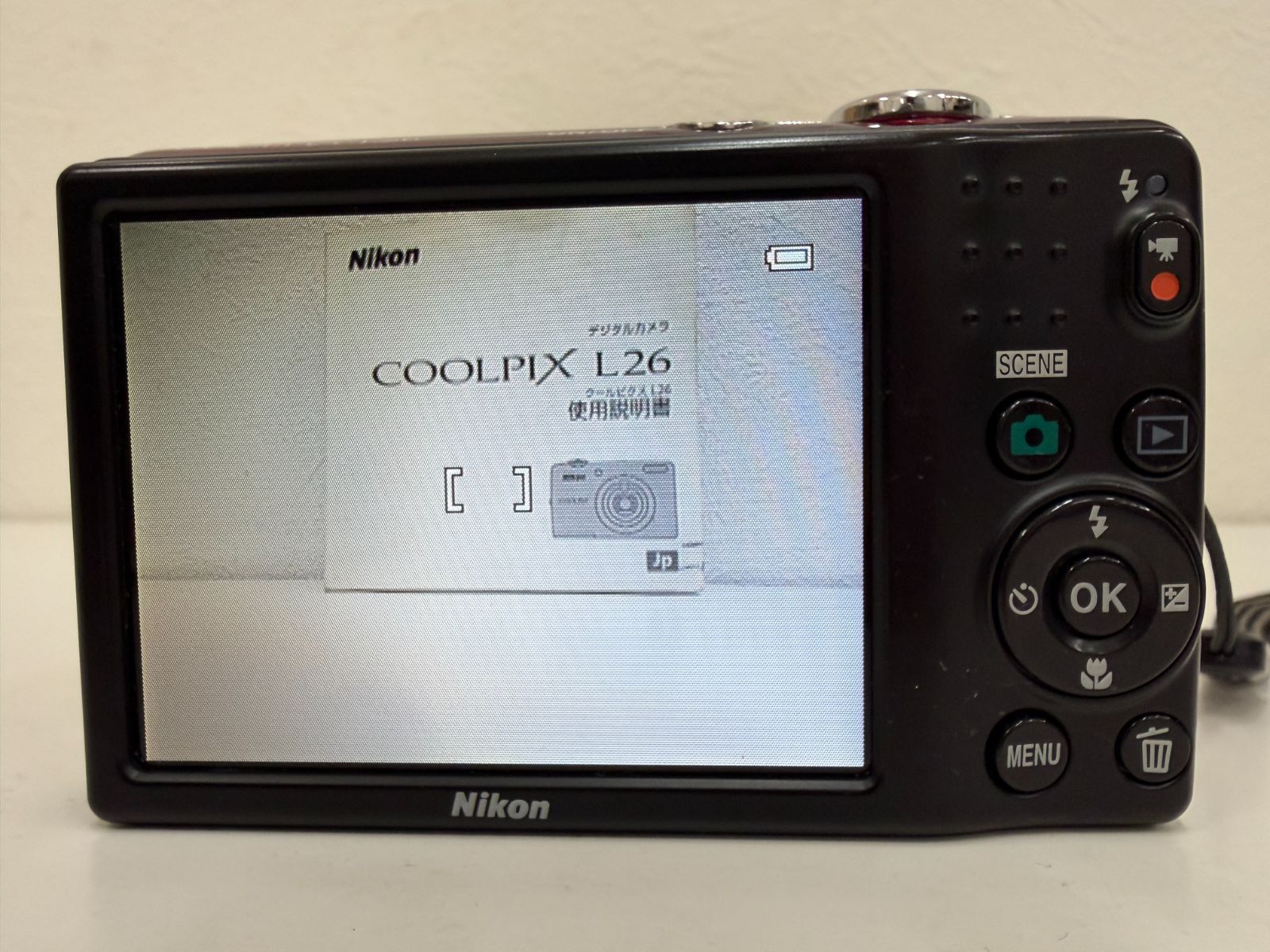 稼動確認済 Nikon COOLPIX L26 コンパクトデジタルカメラ 本体 レッド