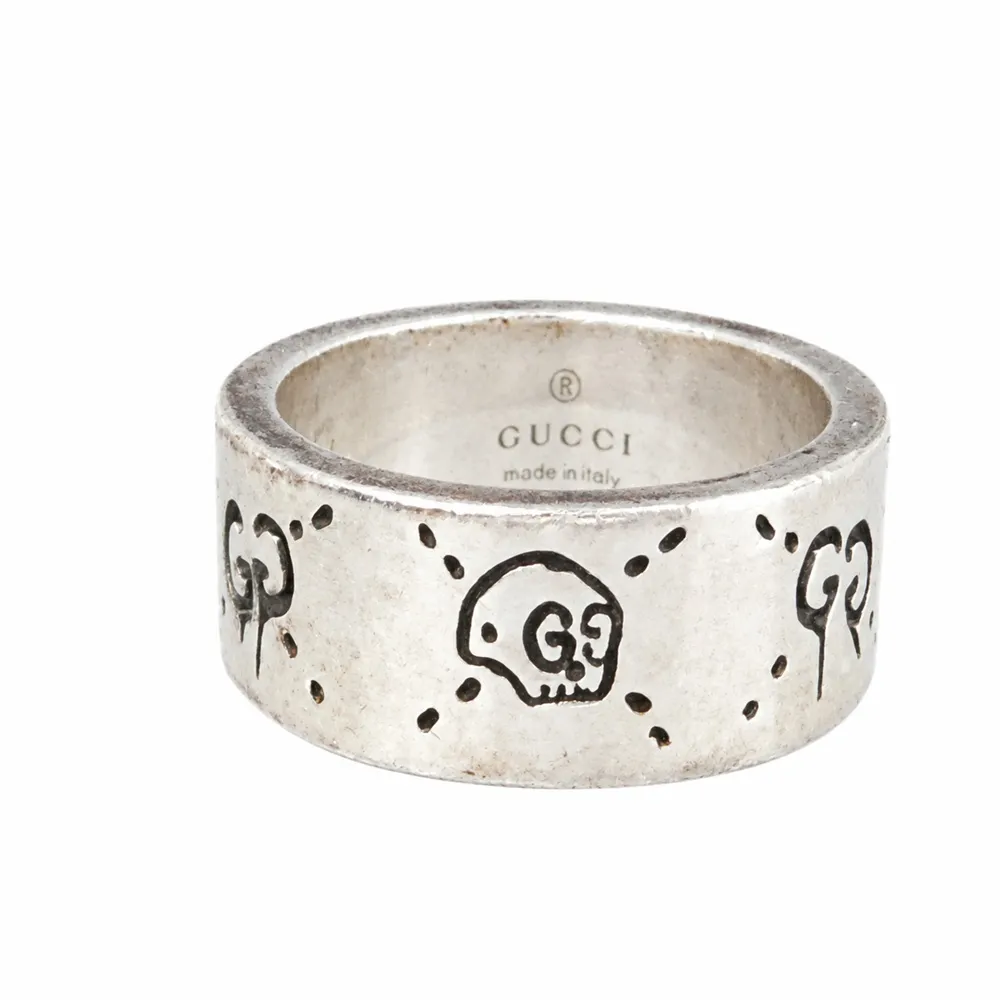 GUCCI グッチ ゴースト スカル リング 13号 シルバー GUCCI グッチ ゴースト GG リング スカル 指輪 シルバー系 13号【中古