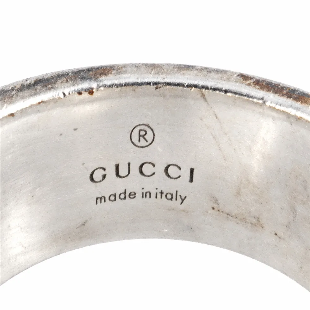 GUCCI グッチ ゴースト GG リング スカル 指輪 シルバー系 13号【中古