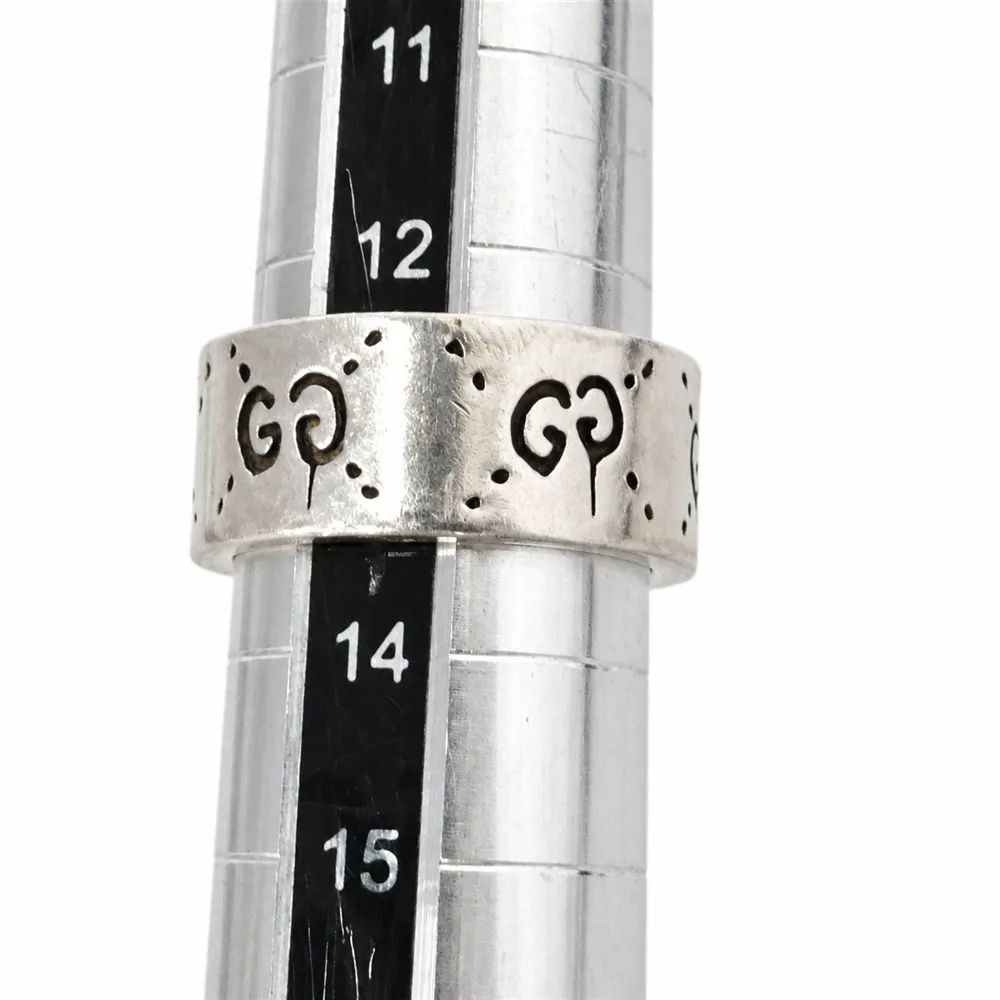 GUCCI グッチ ゴースト GG リング スカル 指輪 シルバー系 13号【中古