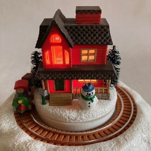希少 Enesco エネスコ クリスマスオルゴール 雪だるまと列車